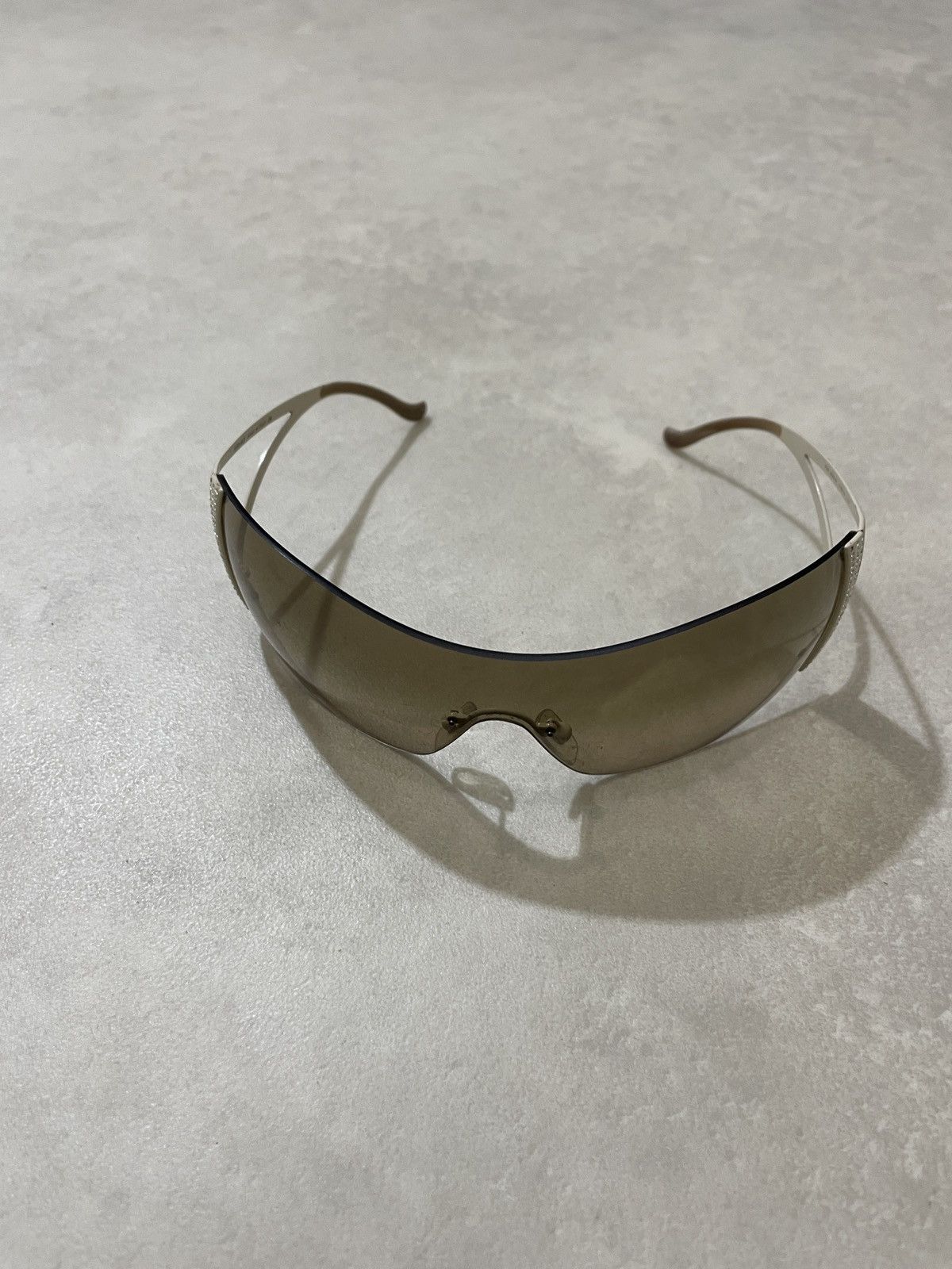 Versace Versace 2034-B crystal Embellished Shield sunglasses Size ONE SIZE - 14 Thumbnail