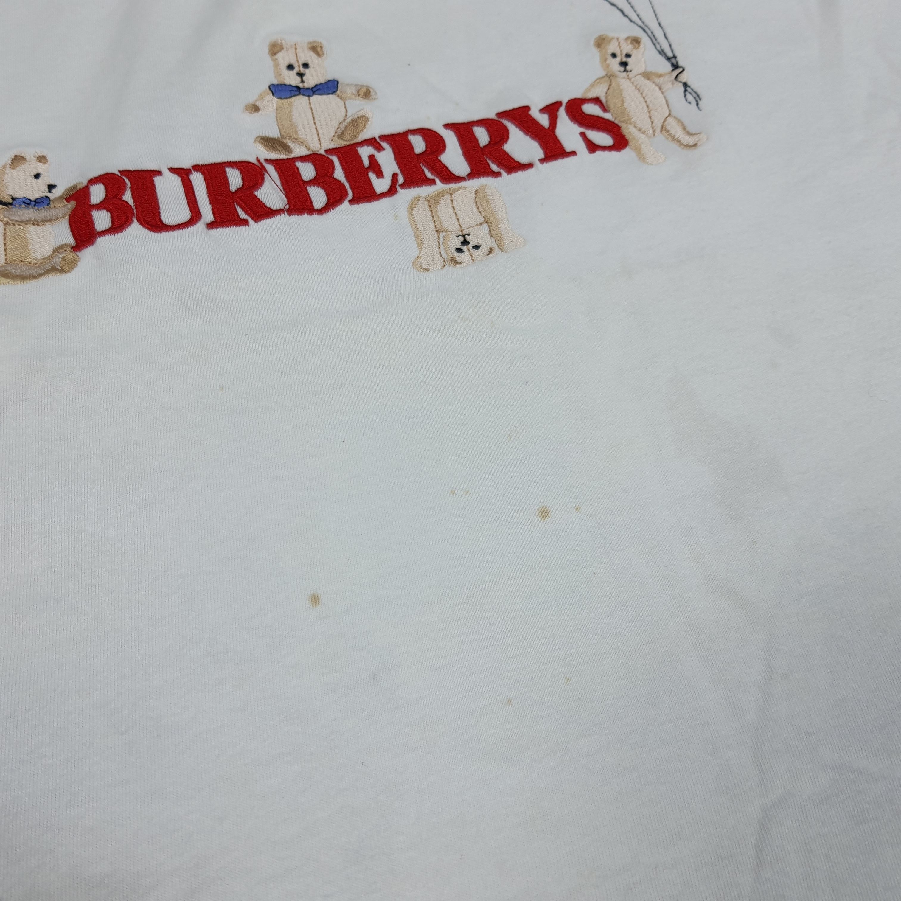 Burberry × Vintage Vintage Burberrys Spell Out Embroidered Bear Tshirt Size US L / EU 52-54 / 3 - 6 Thumbnail