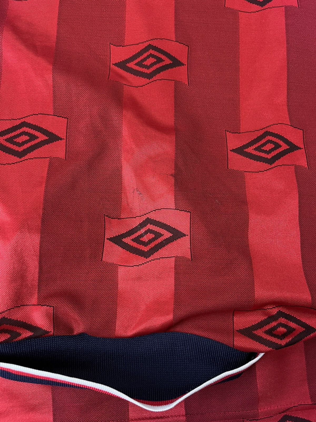 Umbro Vintage Umbro Monogram Longsleeve Shirt Jersey Red Size XL Size US XL / EU 56 / 4 - 4 Thumbnail