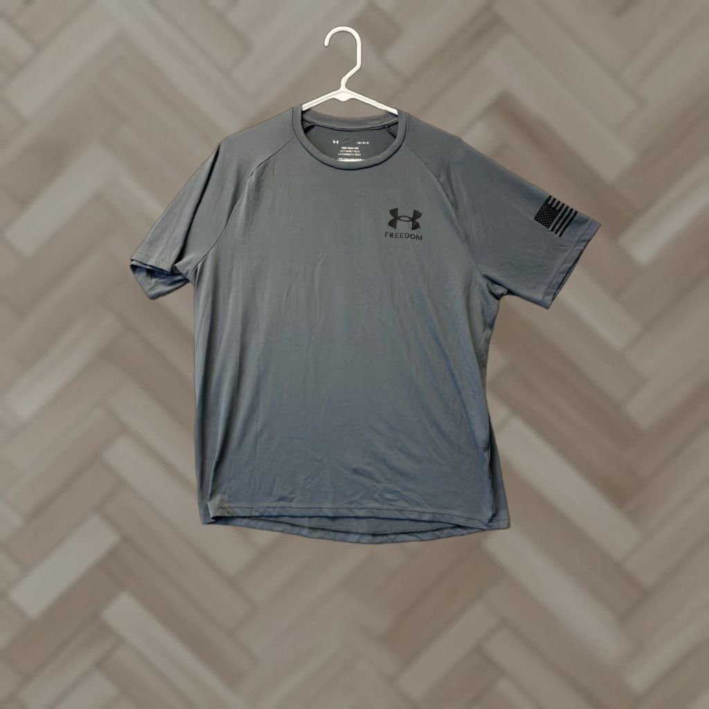 Under Armour Under Armour Men's Tech Short Sleeve T-Shirt Large Gray Activewear Size US L / EU 52-54 / 3 - 1 Thumbnail