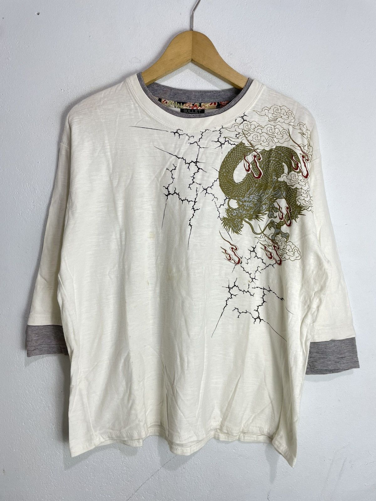 Karakuri Tamashii Bullet noise Sukajan Design Dragon Double layer Longsleeve Size US L / EU 52-54 / 3 - 1 Thumbnail