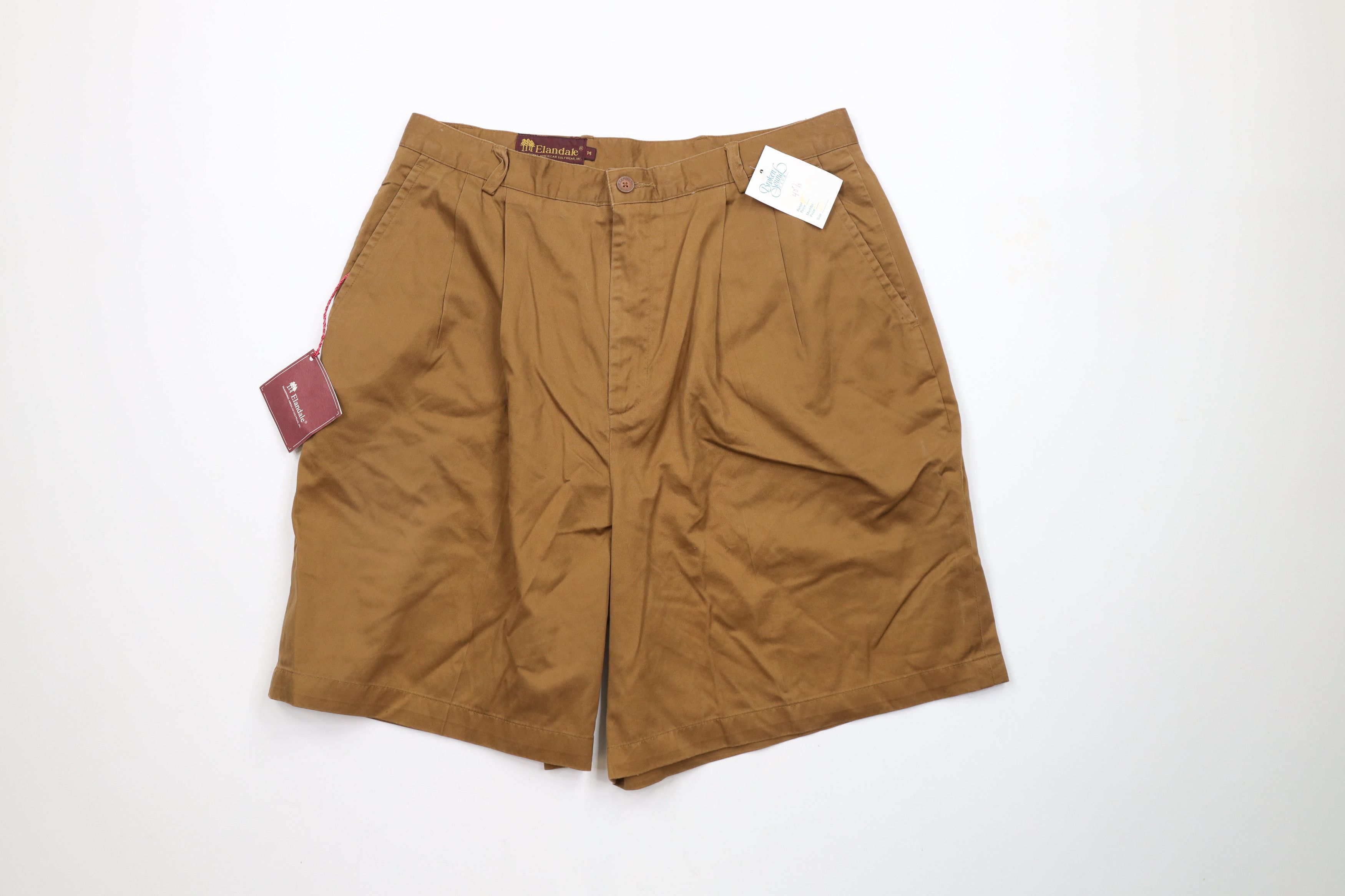 Vintage Deadstock Vintage 90s Streetwear Chino Shorts Brown Cotton Size 36" / US 14 / IT 50 - 1 Thumbnail
