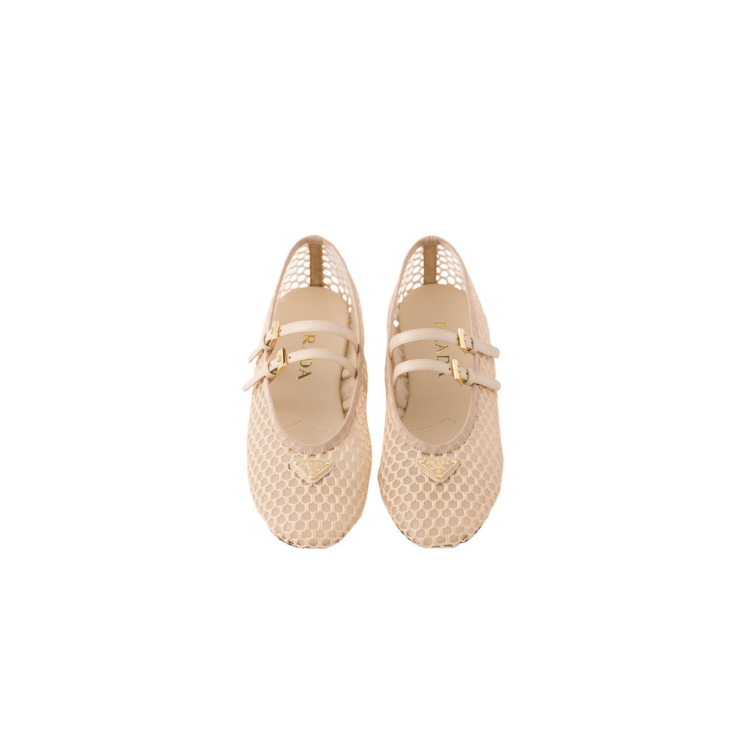 Prada PRADA $1120 Trevertine Stone Mesh Ballerinas New & Authentic Size US 8.5 / IT 38.5 - 3 Thumbnail