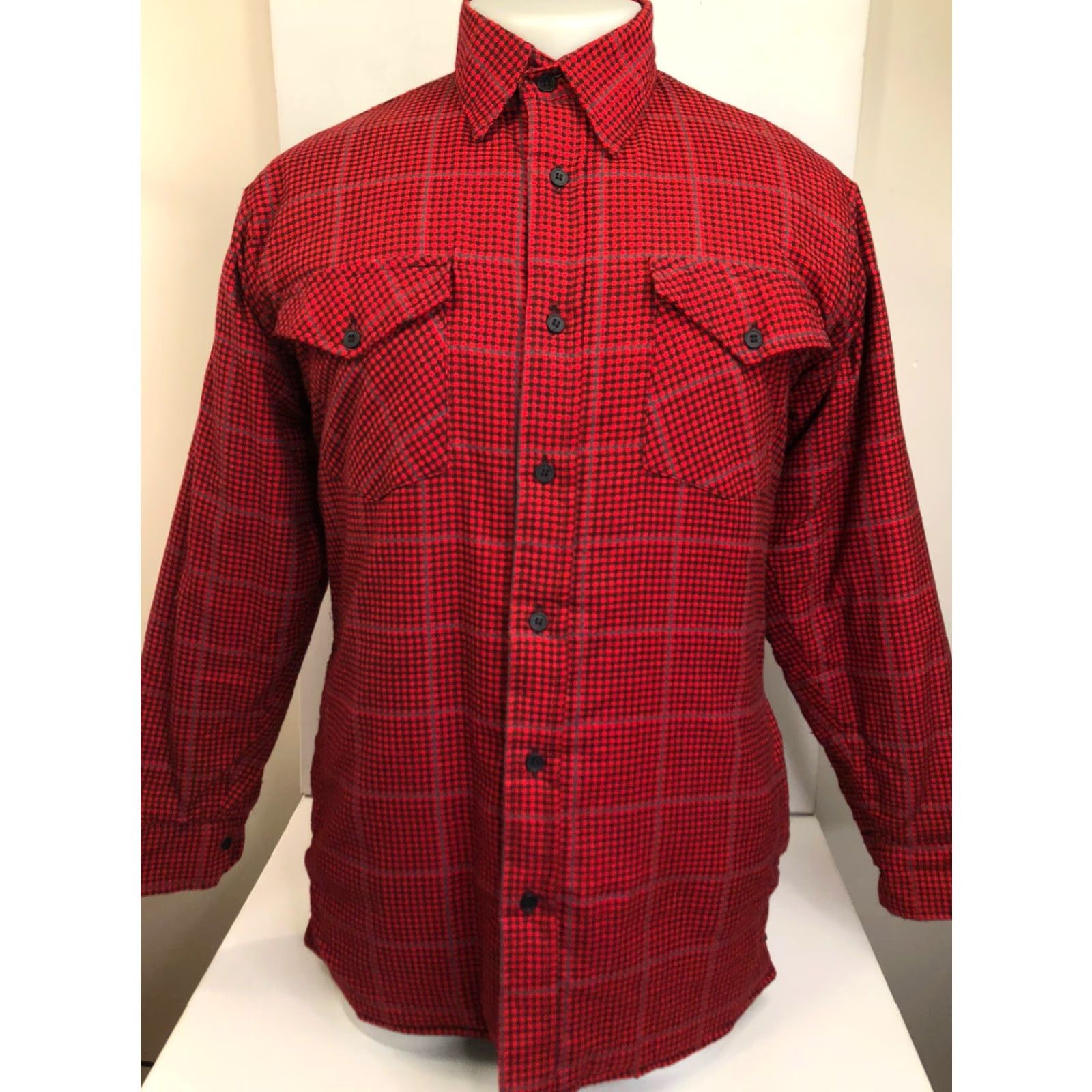 Vintage BIG YANK Shirt Red Flannel Chore Oversized Medium Heavy Lined Vintage M Mens Size US M / EU 48-50 / 2 - 2 Thumbnail