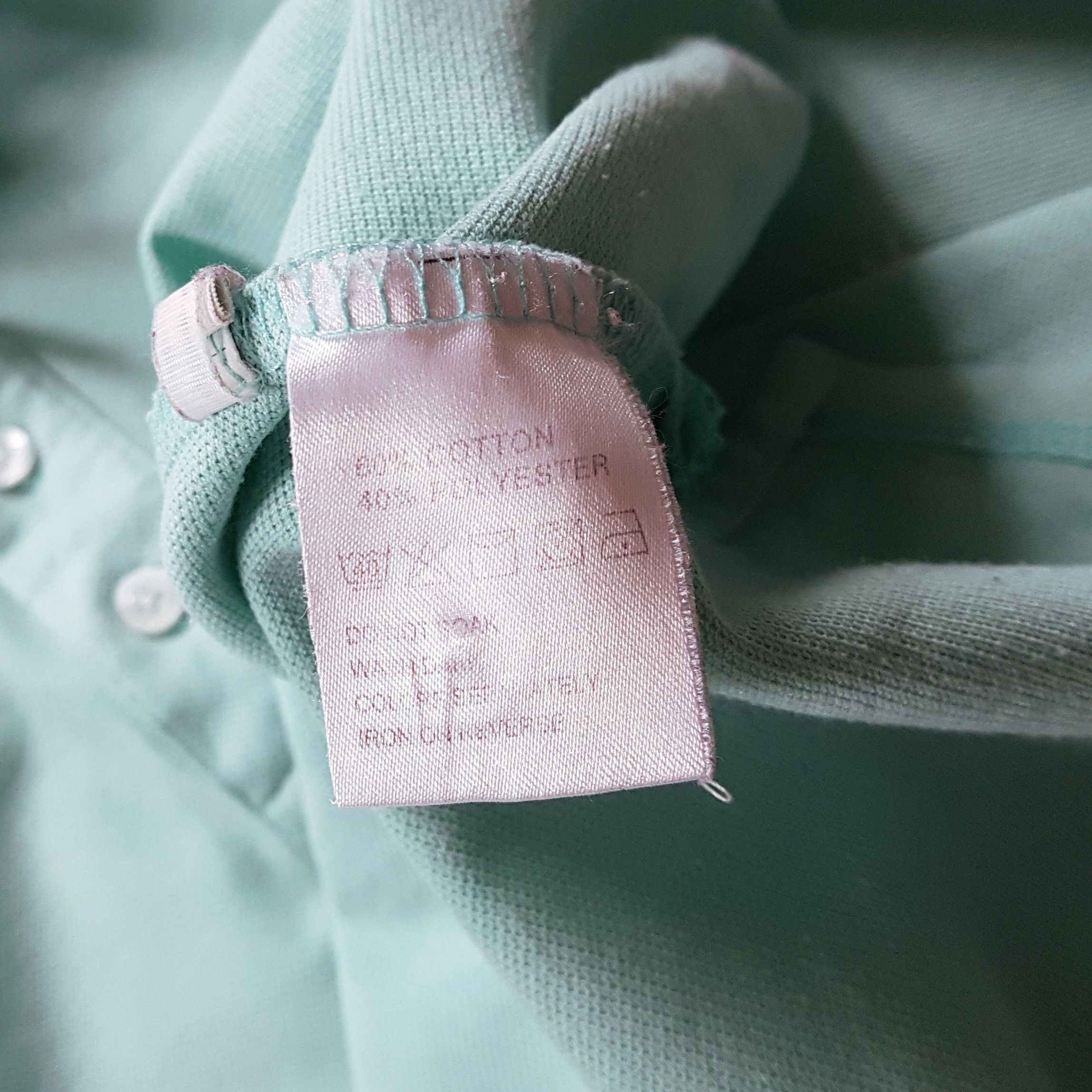 Yves Saint Laurent YSL Vintage Yves Saint Laurent Polo Shirt Turquoise Blue L Size US L / EU 52-54 / 3 - 9 Thumbnail
