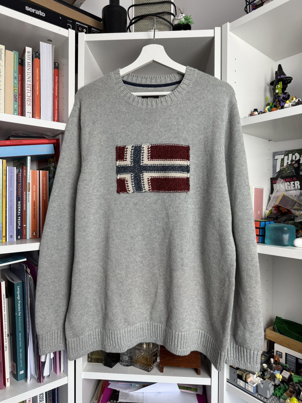 Designer × Napapijri Napapijri flag logo knitted sweater XXL streetwear casual y2k Size US XXL / EU 58 / 5 - 1 Thumbnail