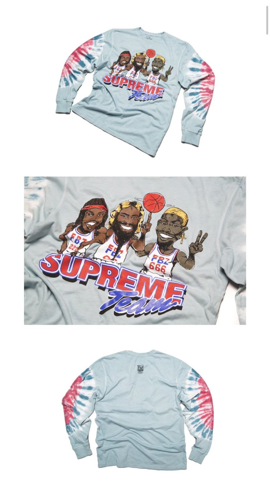 Flatbush Zombies Flatbush zombies supreme team tye dyed long 