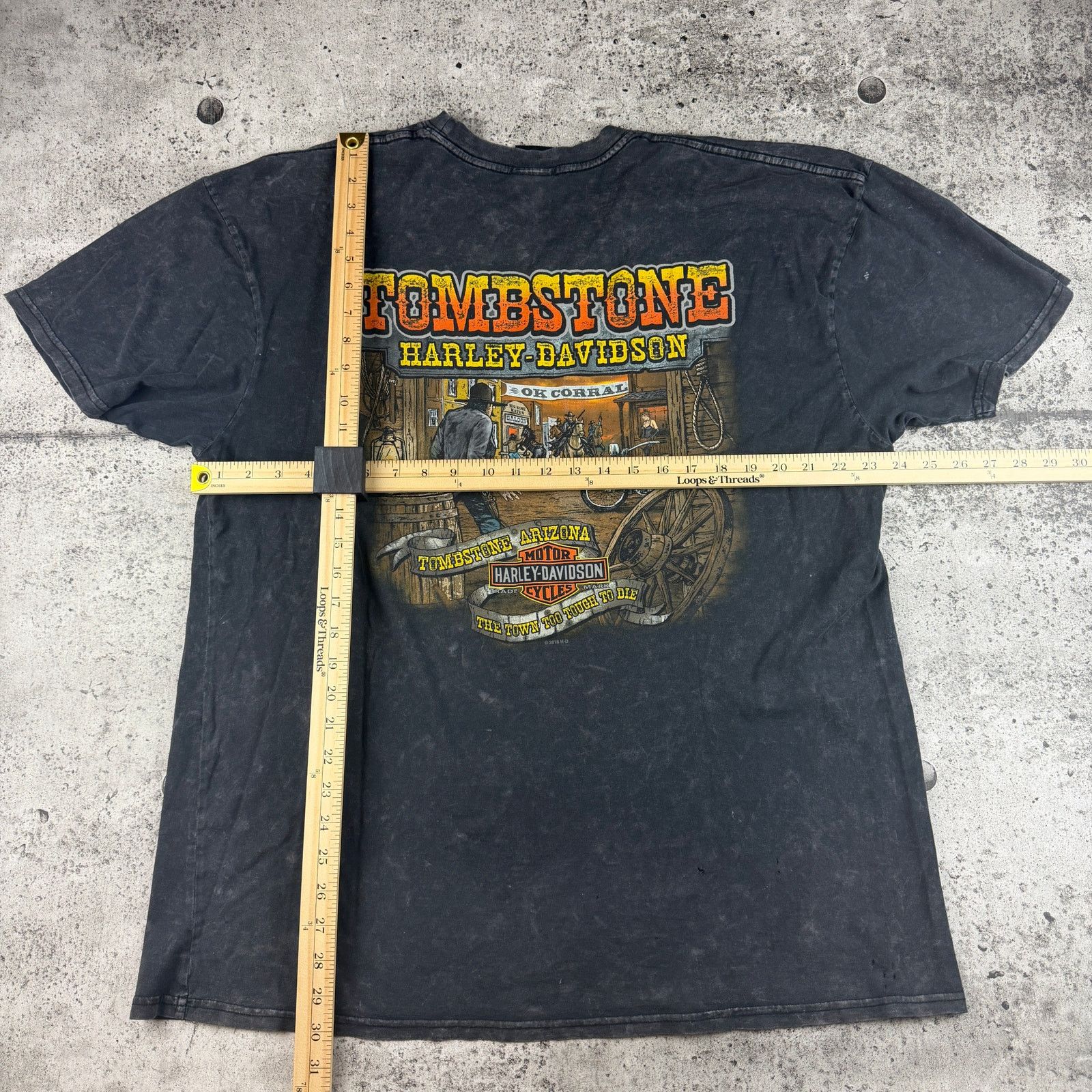 Harley Davidson Y2K Harley Davidson Stone Washed Western Outlaw Size XL Size US XL / EU 56 / 4 - 10 Thumbnail