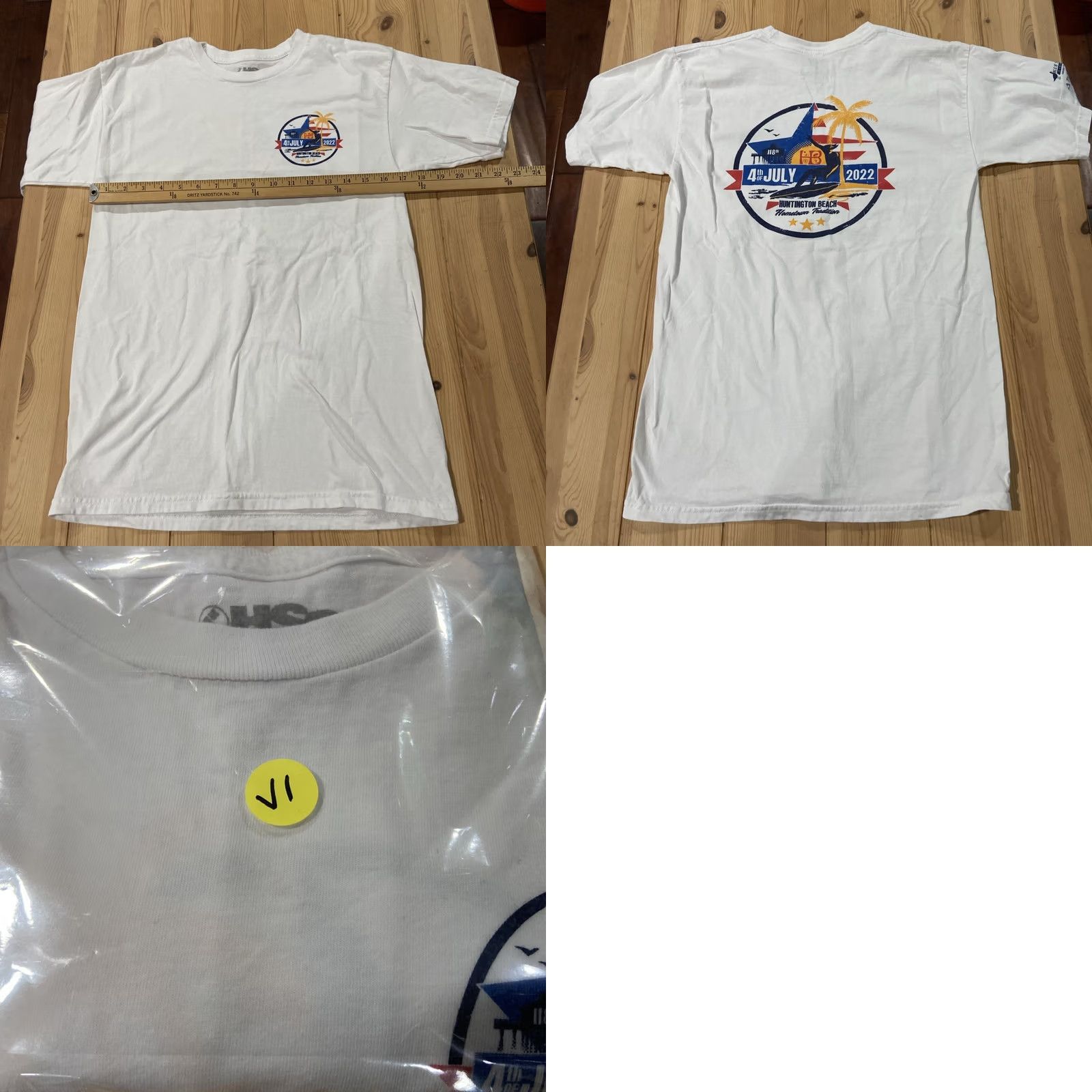 Vintage Huntington Surf & Sport T Shirt Mens M White Surf Shop 4th Of July Made in USA Surf California Surfboard Travel Souvenir Shirt Men M White Size US M / EU 48-50 / 2 - 8 Thumbnail