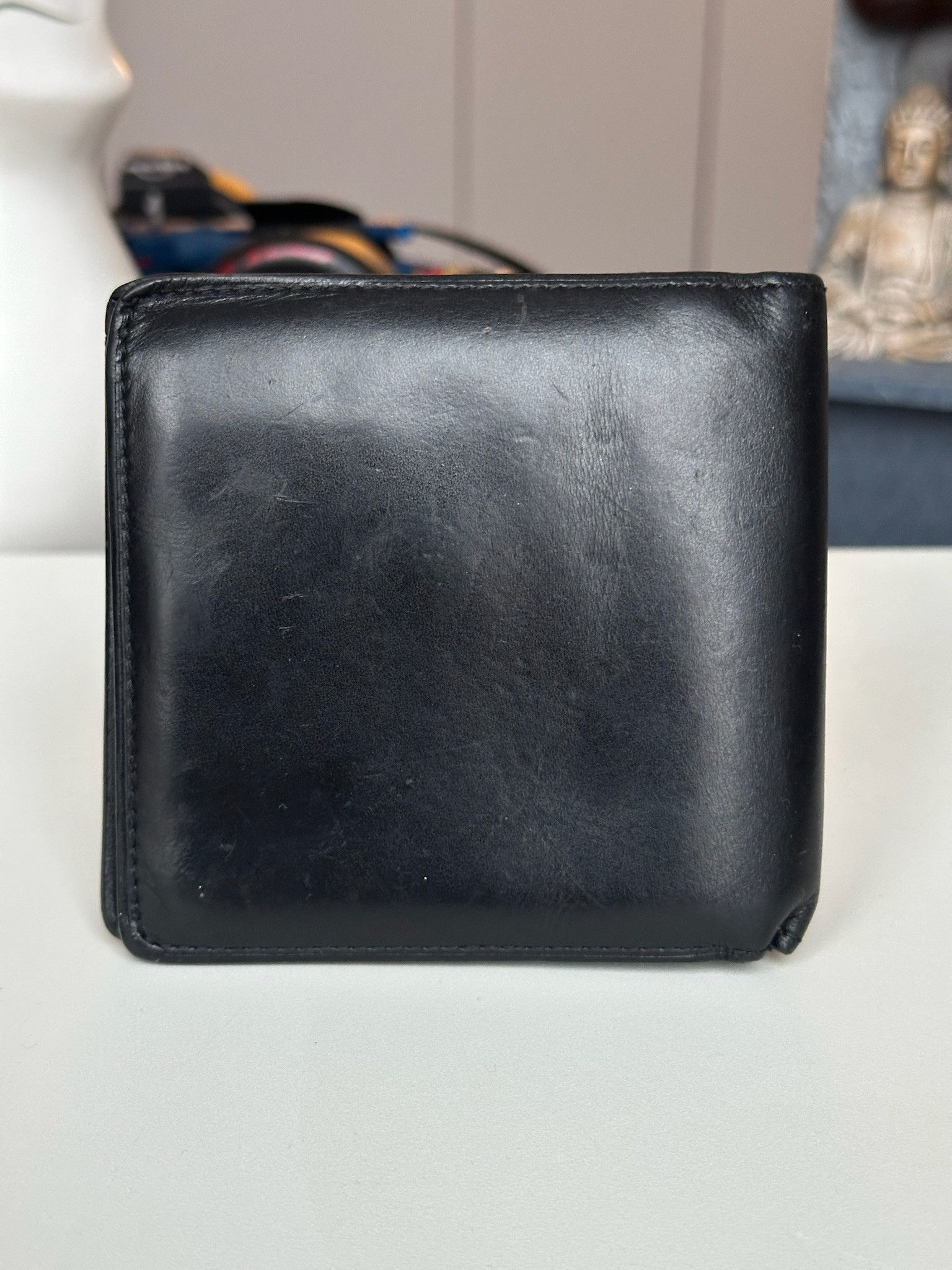 Louis Vuitton Authentic Louis Vuitton Wallet LV Logo Black Leather Size ONE SIZE - 2 Thumbnail