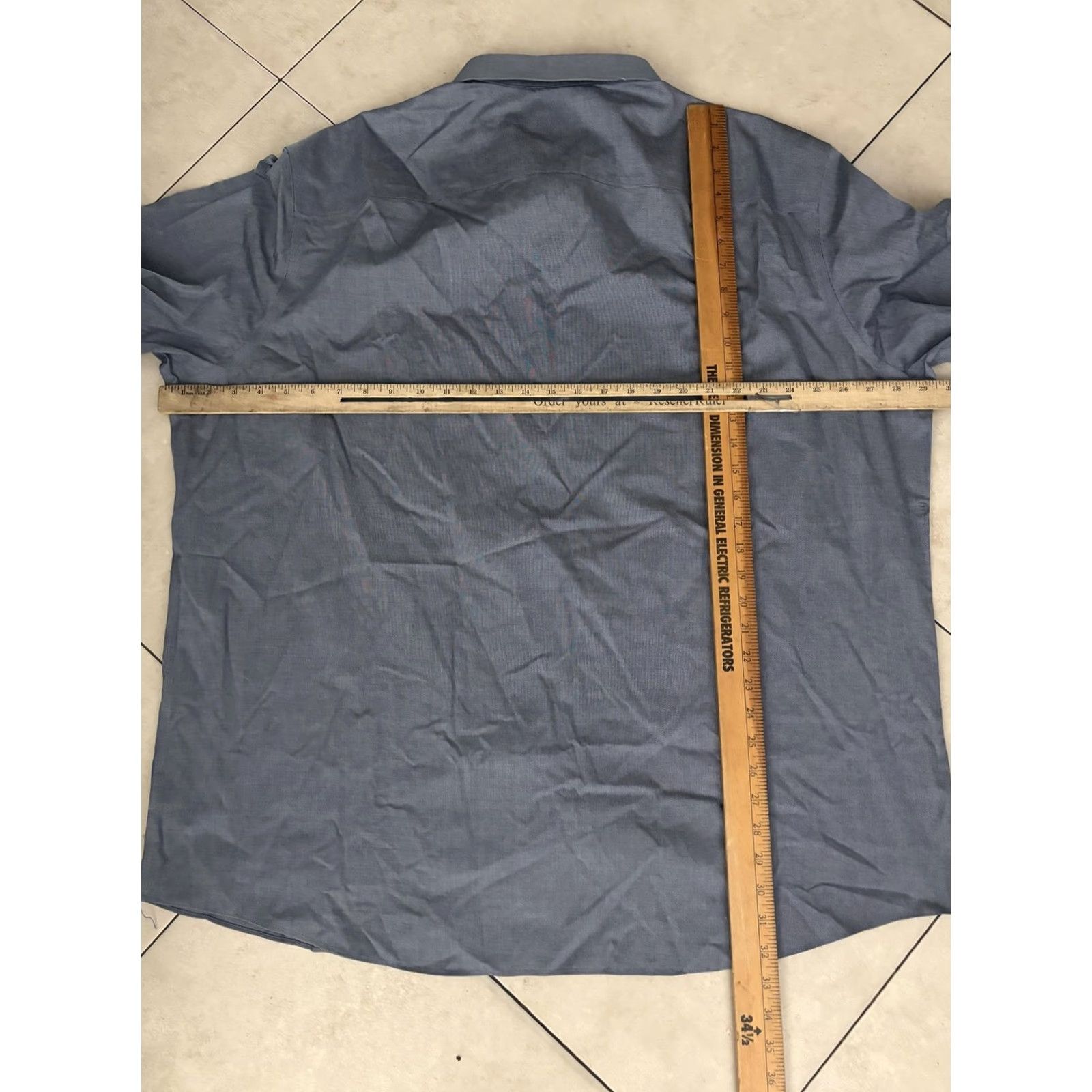 UNTUCKit UNTUCKit Shirt Mens 3XL Tall Blue Wrinkle Free Button Front Long Sleeve Shirt Size US XXL / EU 58 / 5 - 6 Thumbnail