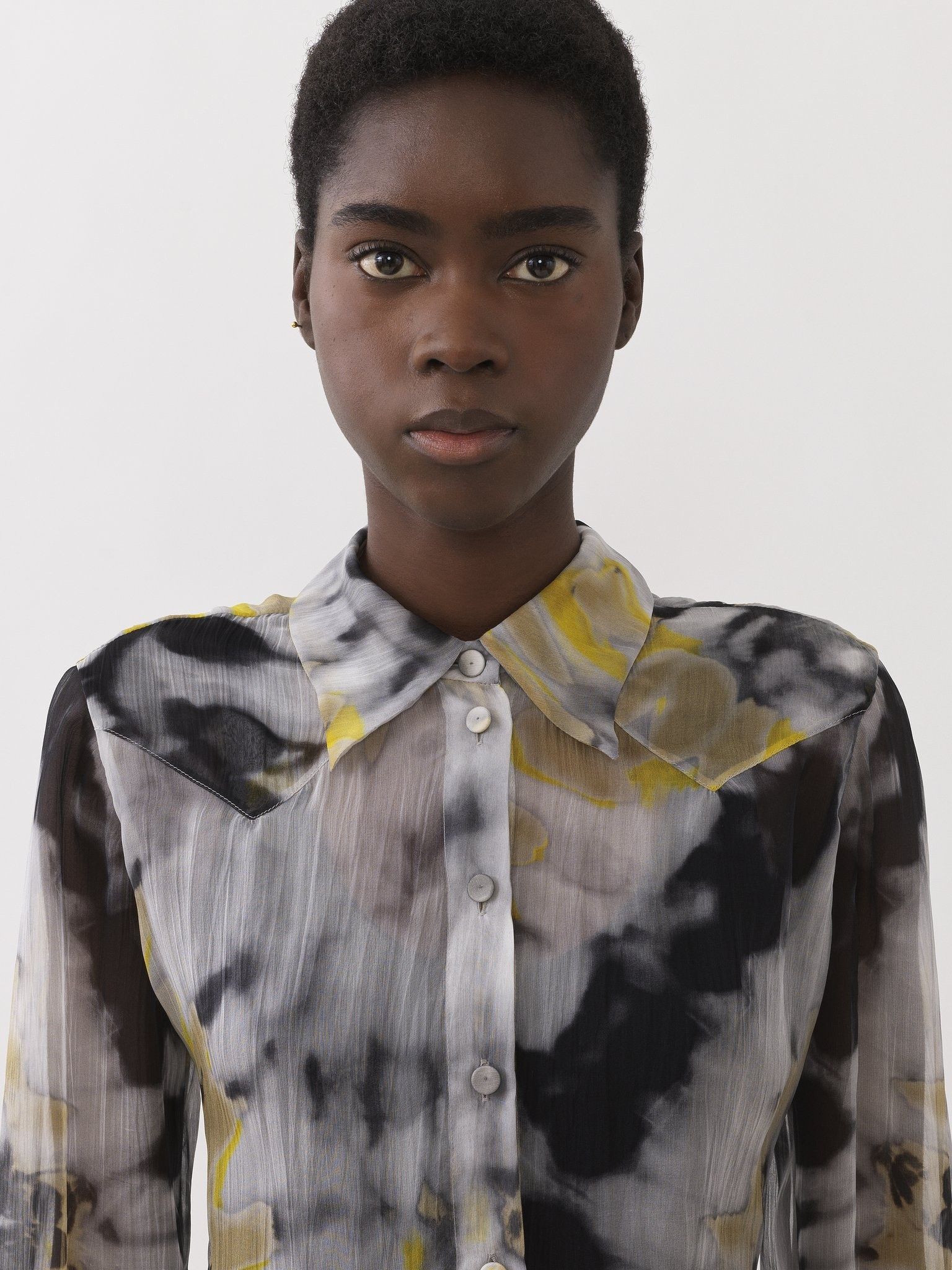 Chloe oc11z0525 Printed Western Blouse in Multicolor Size XL / US 12-14 / IT 48-50 - 5 Thumbnail