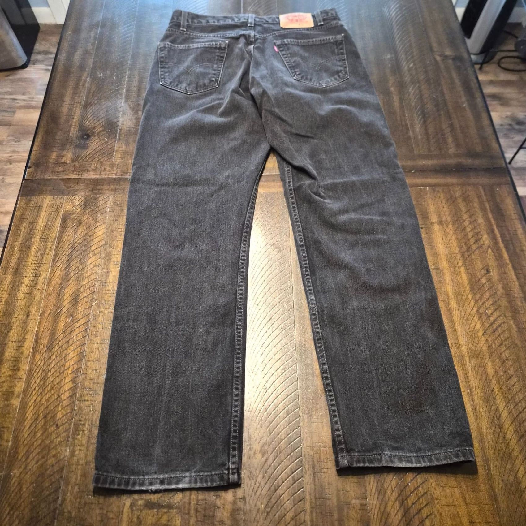 Levi's VINTAGE Levis 505 Mens Jeans 36x32 Black Regular Fit Straight Leg Y2K 2000 G273 Size US 36 / EU 52 - 5 Thumbnail