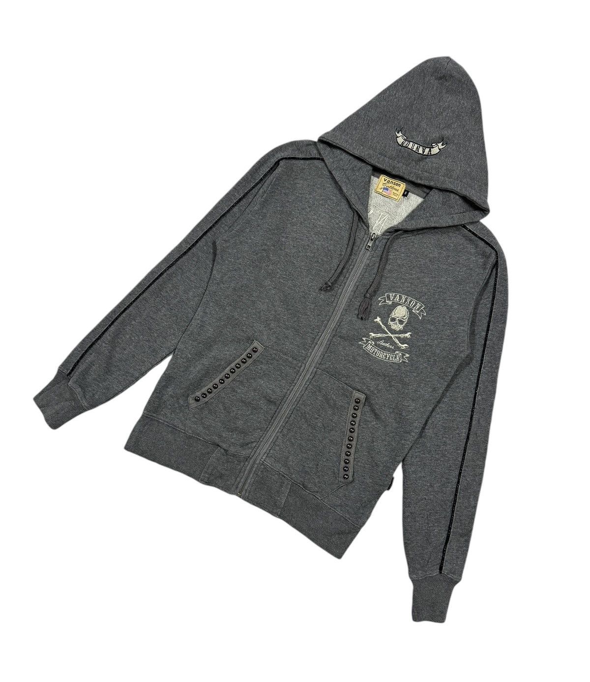 Japanese Brand × Vanson Leathers Vanson Leather Motorcycle SKull Embroidery Logo Zipper Size US S / EU 44-46 / 1 - 6 Thumbnail