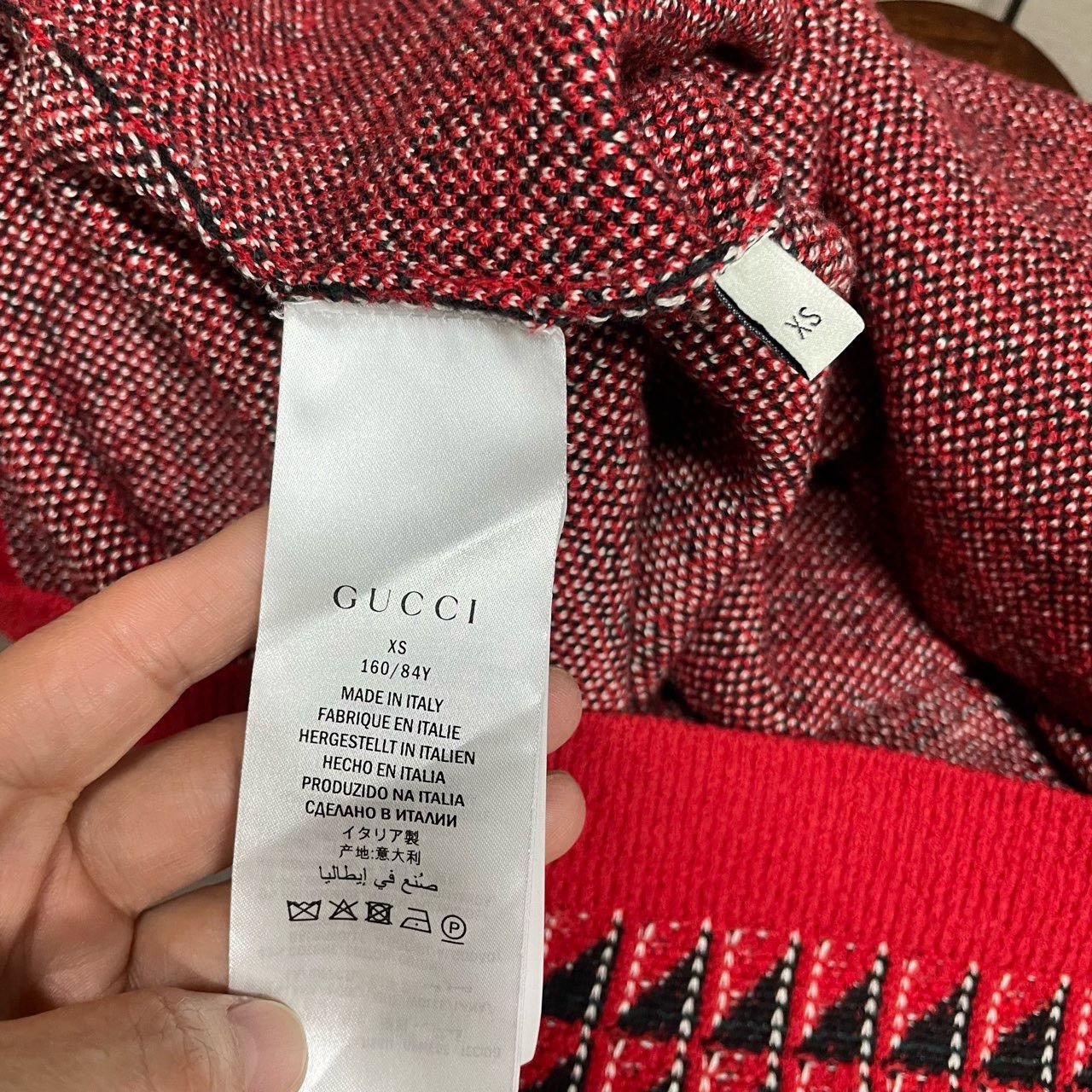 Gucci Gucci Red checkered sweater 2501-Nextarrow Size US XS / EU 42 / 0 - 4 Thumbnail