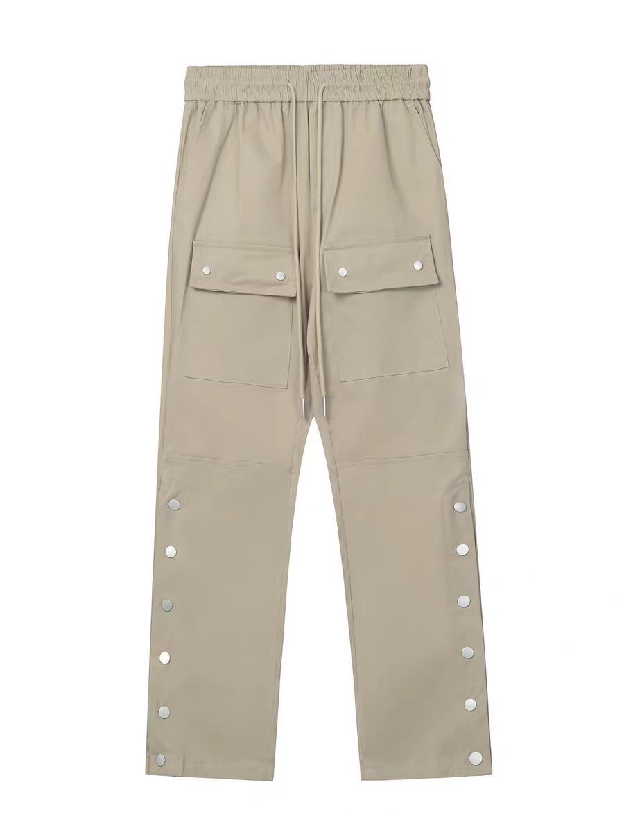 Japanese Brand × Vintage Buttoned khaki casual micro flare hip hop pants Size US 32 / EU 48 - 5 Thumbnail