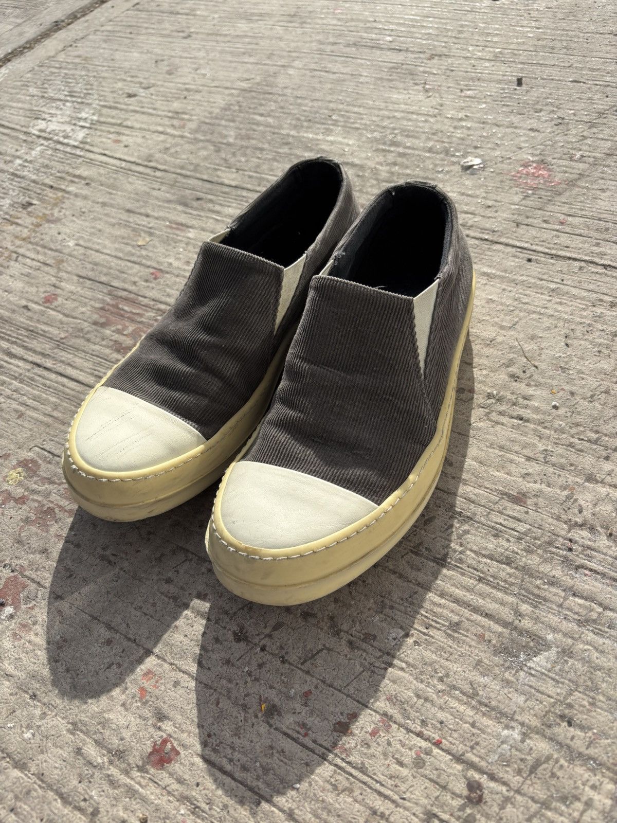 Rick Owens Rick Owens Gray Corduroy Boat Shoe Slip-on Size US 9 / EU 42 - 3 Thumbnail