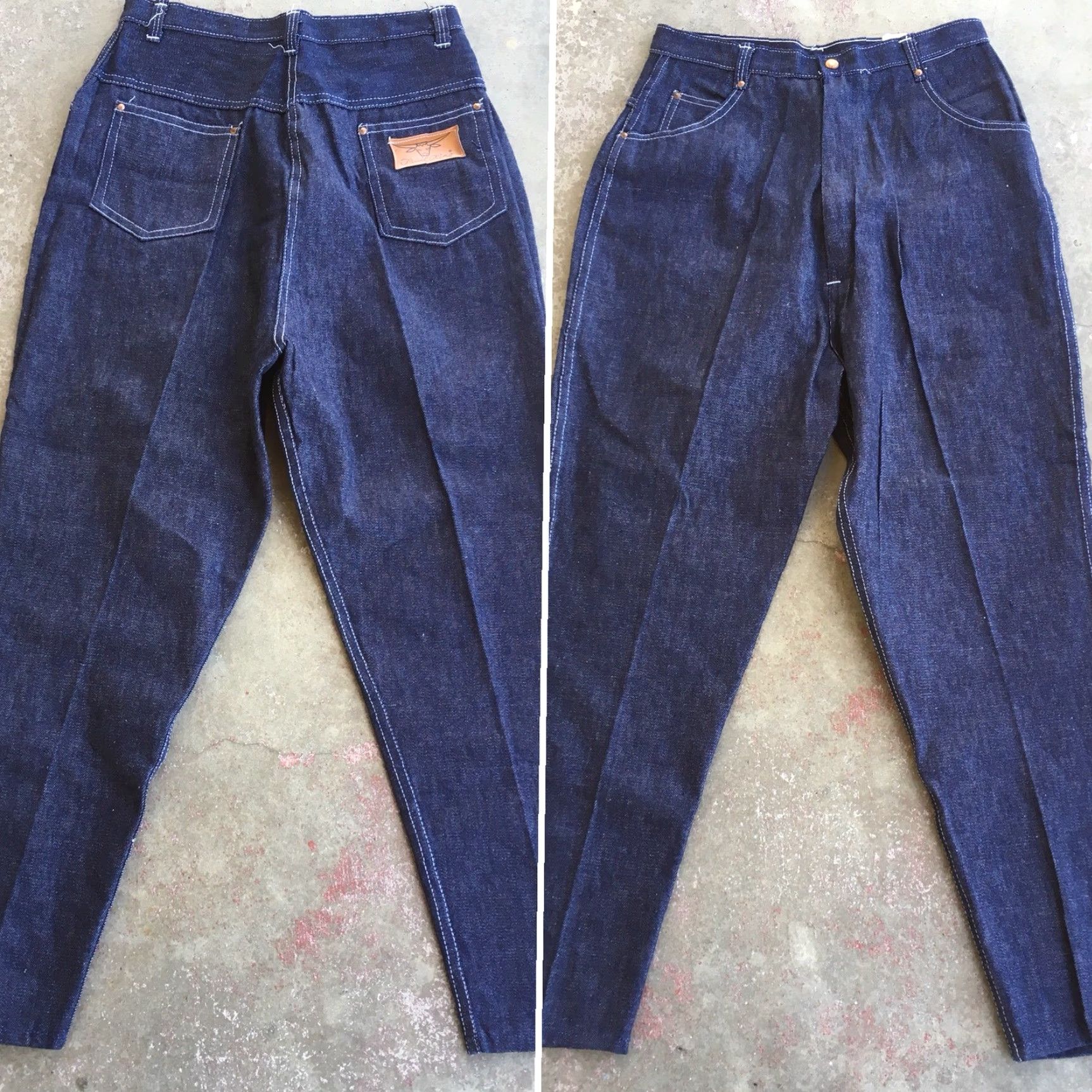 Vintage VINTAGE Trail King Jeans High Waist Size 16 28” Waist Western Rockabilly Denim Blue Casual Mens Size 38" / US 16 / IT 52 - 7 Thumbnail