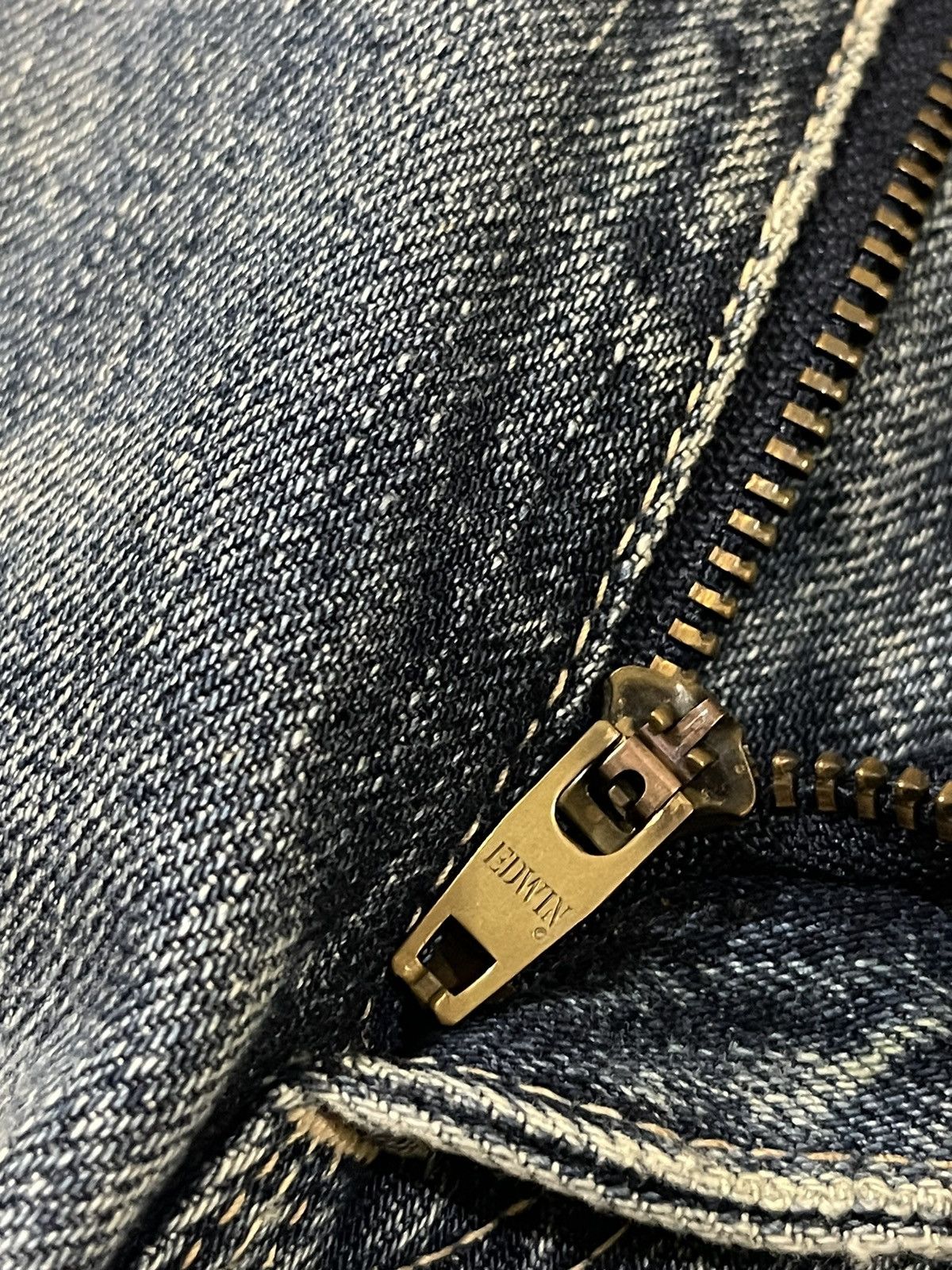 Vintage SELVEDGE💥 Vintage 00s Edwin 505 Blue Dirt Washed Denim Jeans Size US 31 - 9 Thumbnail
