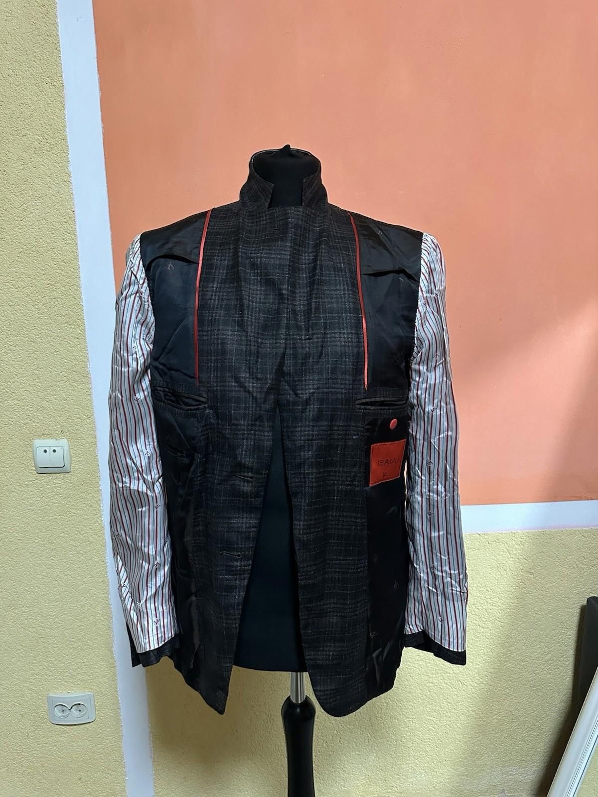 Isaia Napolii Isaia Napoli Slim-Fit Gregory Layered Check Wool Sport Coat Size 48R - 8 Thumbnail