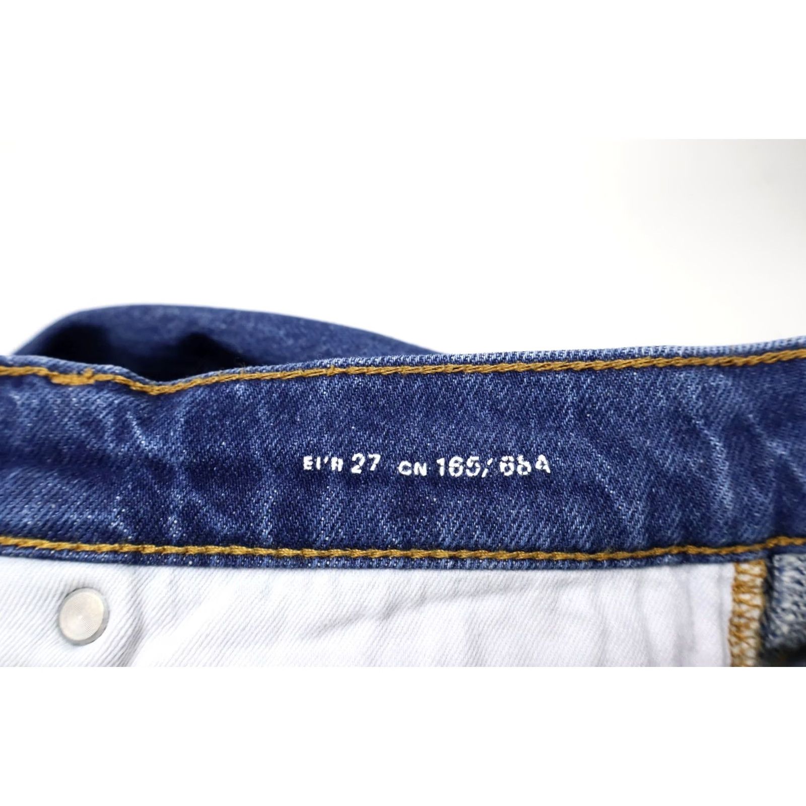 Arket ARKET Fern Cropped Jeans Women's EU 27 Blue Stretch Zip Fly Pockets Whiskers Straight Denim Spring Summer Women's Jeans Size 27" / US 4 / IT 40 - 5 Thumbnail