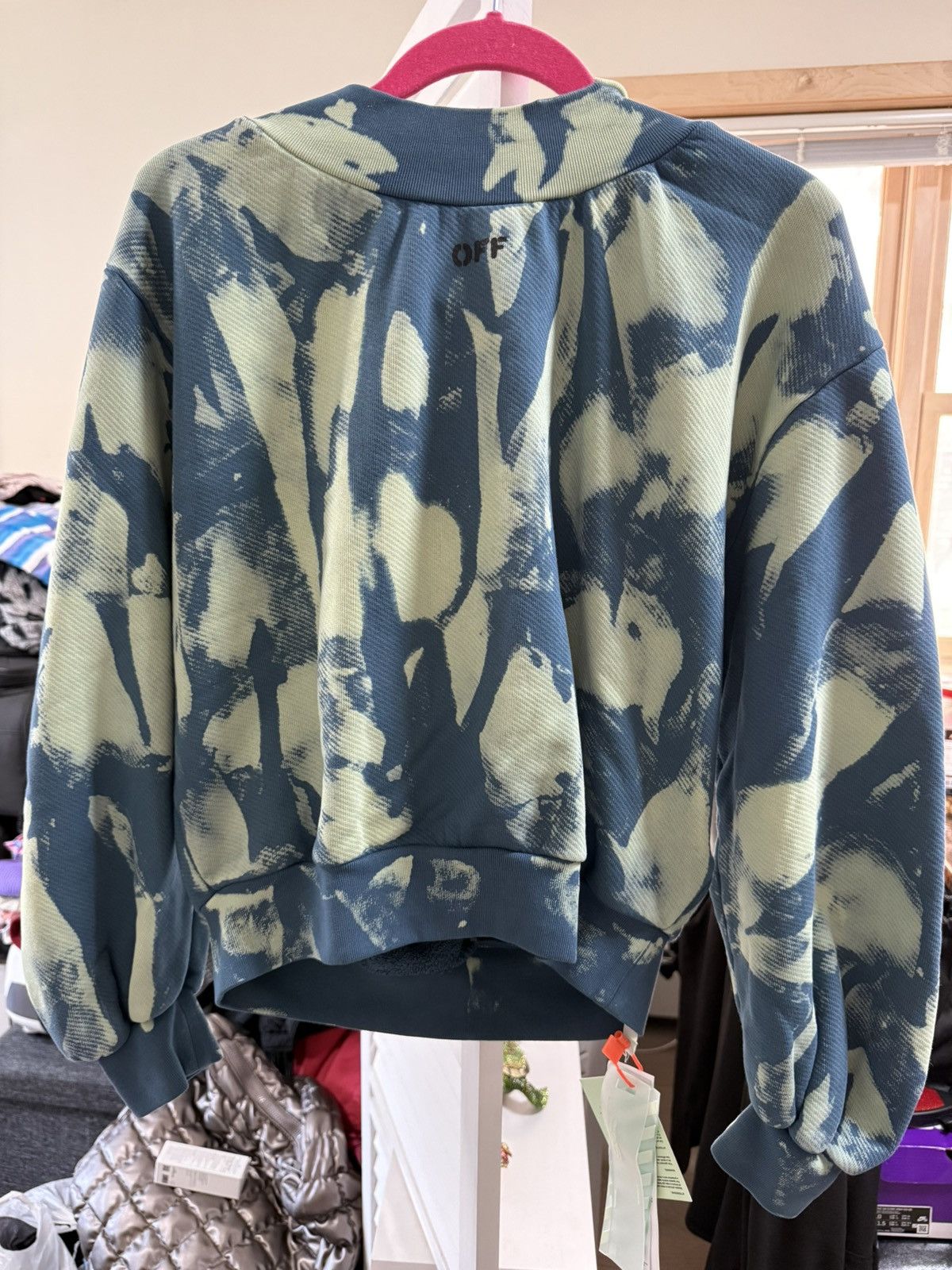 Off-White Size Med- OFF-WHITE Brand Tie-Dye Trashed Sweatshirt Size M / US 6-8 / IT 42-44 - 2 Thumbnail