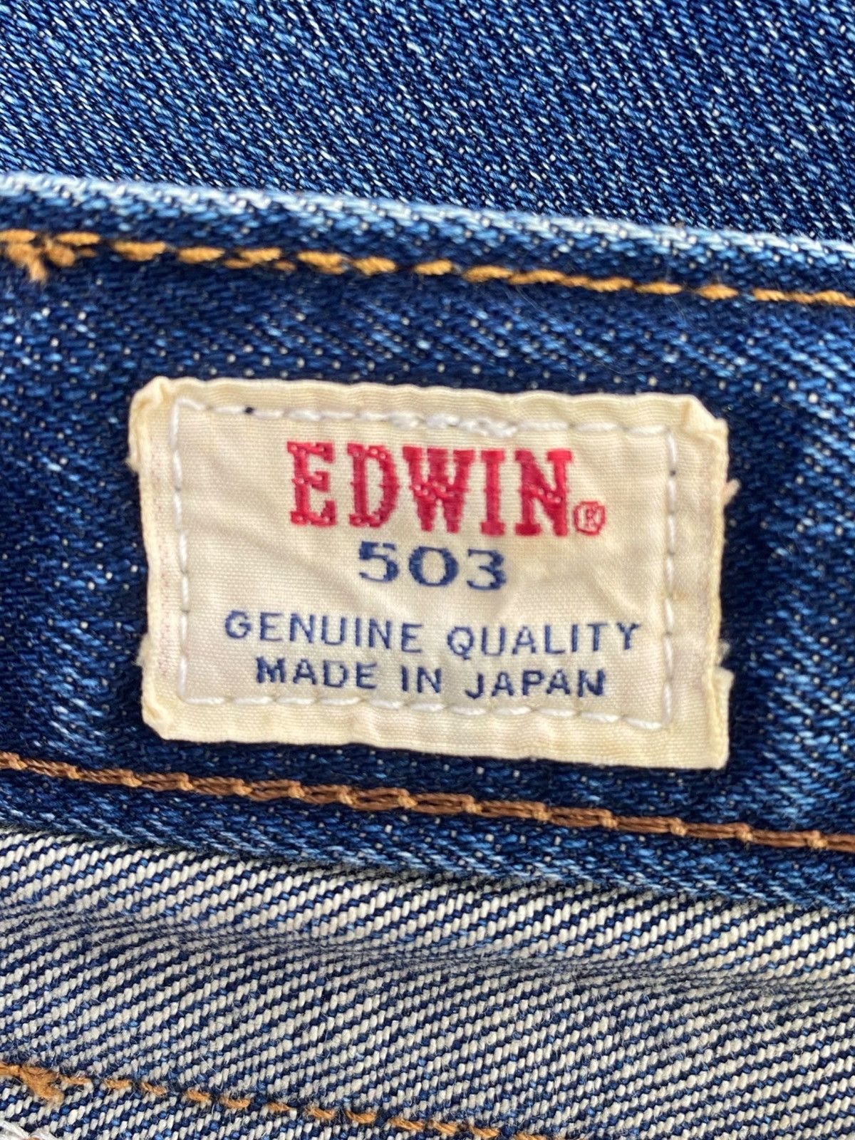 Edwin Edwin 503 Whiskers Ripped Style Loose Jeans Size US 32 / EU 48 - 10 Thumbnail