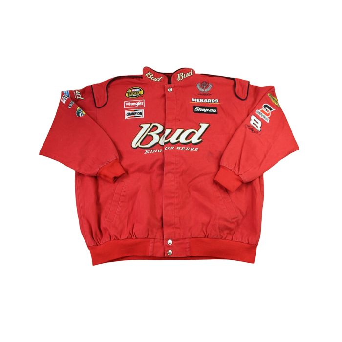 Chase Authentics Vintage 90s NASCAR Bud Weiser Embroidered Race Jacket ...