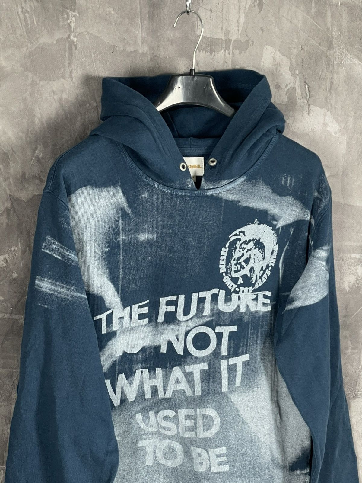 Diesel × Japanese Brand × Vintage Y2K Diesel The Future Is Not What It Used To Be Hoodie Size US M / EU 48-50 / 2 - 7 Thumbnail