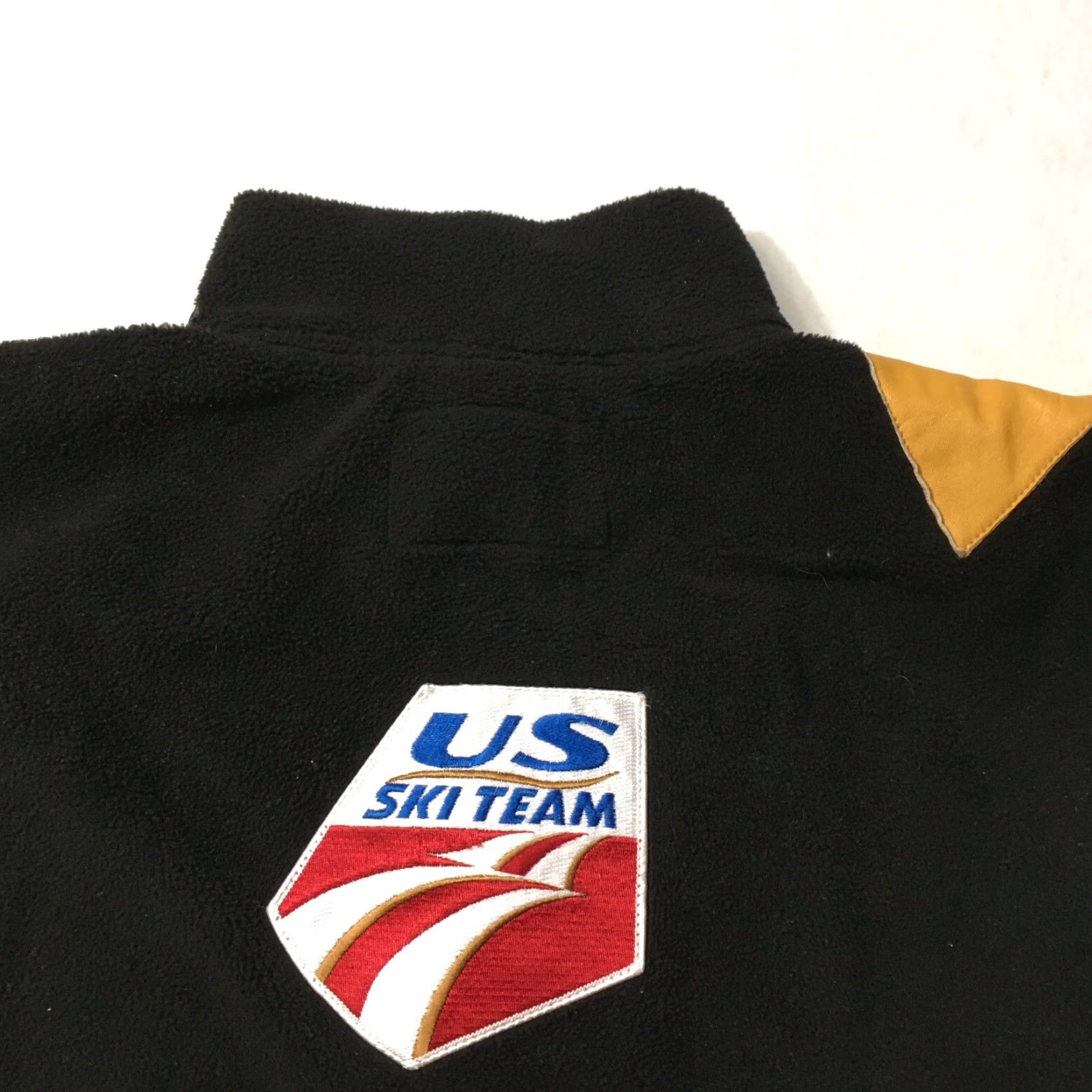 Vintage zah-buu US Ski Team Vest Zip Up Leather Shoulder Medium Black Patch Size US M / EU 48-50 / 2 - 3 Thumbnail