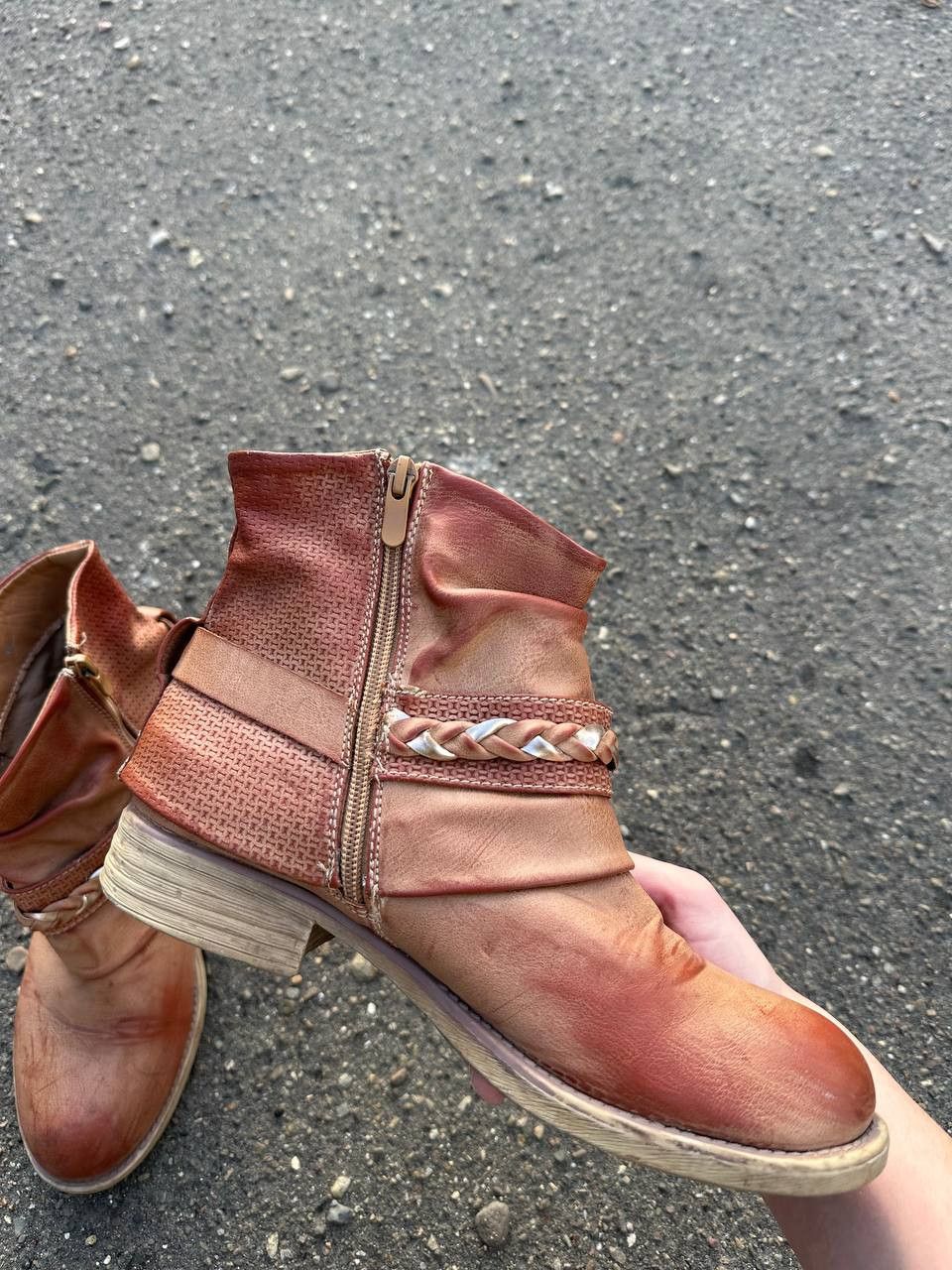 Vintage Western As 98 KMRii style Faded Moto High Boots Size US 7 / EU 40 - 3 Thumbnail
