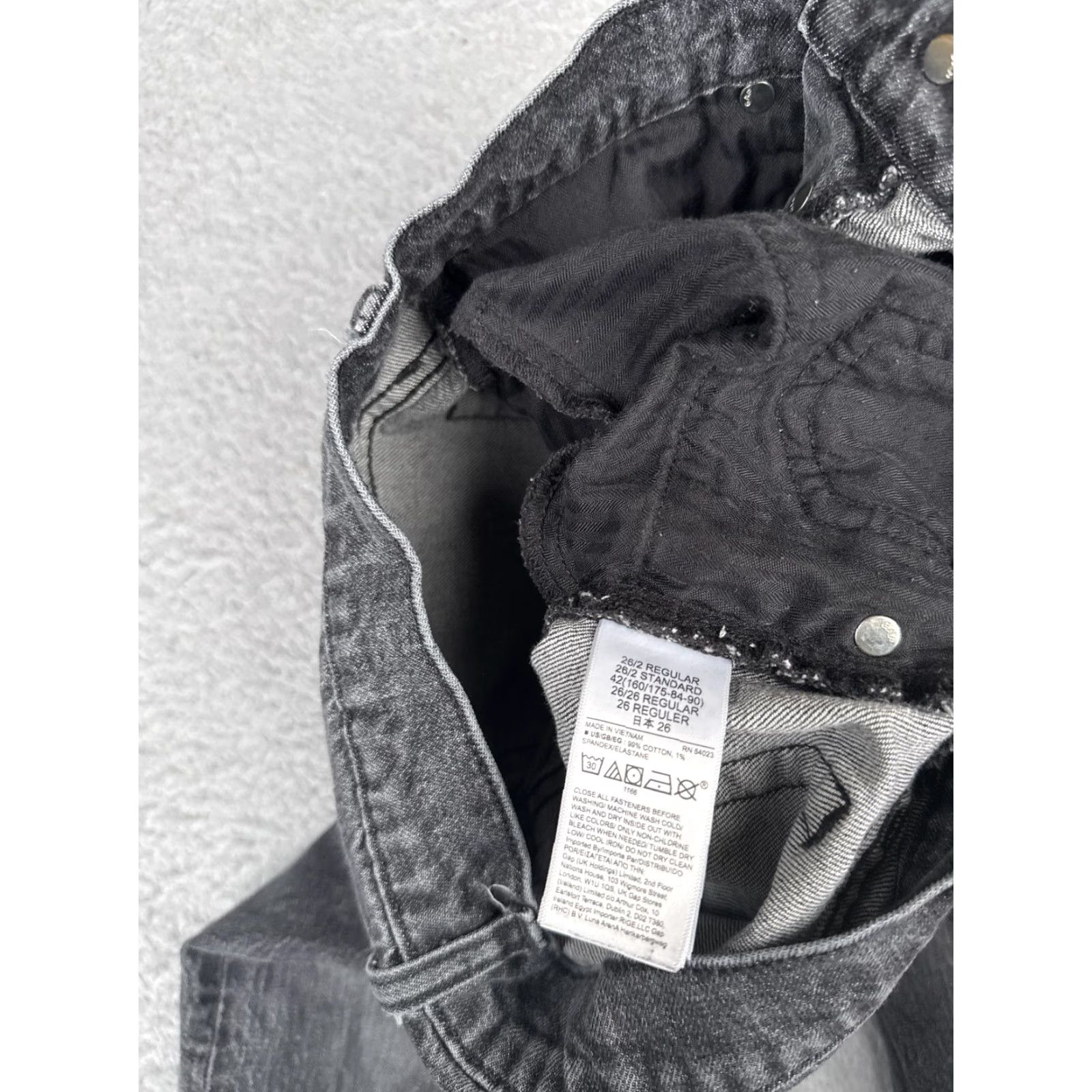 Gap VINTAGE Gap Cheeky Straight Jeans Womens 2 Charcoal Mid Rise Crop Stretch 24x26 Size 26" / US 2 / IT 38 - 7 Thumbnail