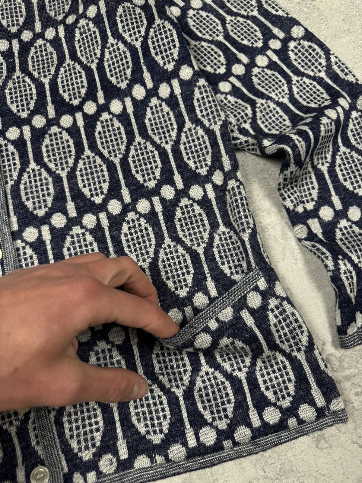 Hermes RARE Vintage Hermes Monogram Cradigan Button Up Size M / US 6-8 / IT 42-44 - 7 Thumbnail