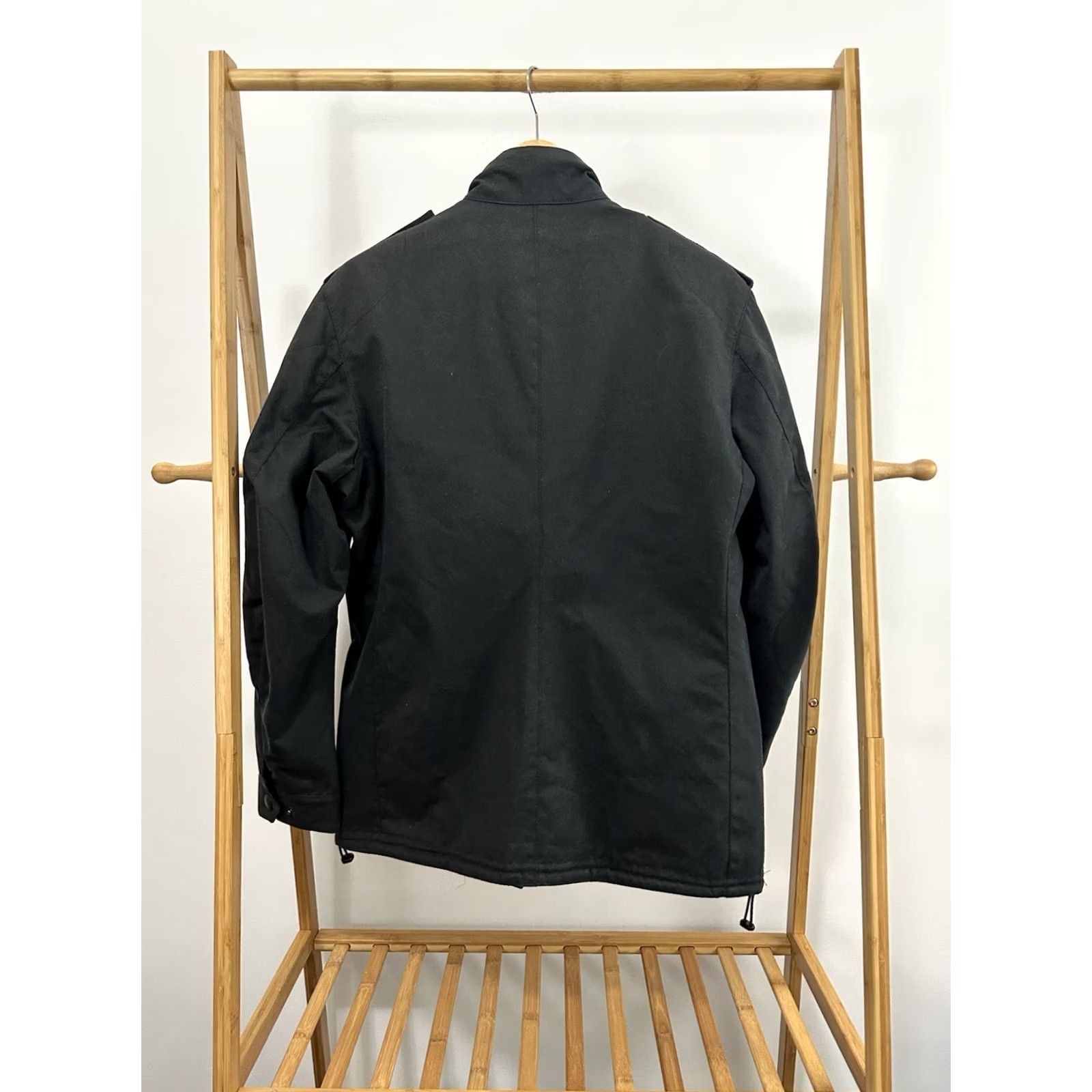 Barbour Barbour World Tour Saxony Wax Cotton Black Jacket M Motorcycle Jacket Mens Size US M / EU 48-50 / 2 - 2 Thumbnail