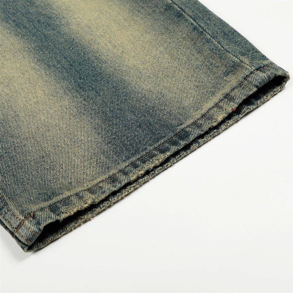 Vintage Men's retro ripped straight washed distressed loose jeans Size US 32 / EU 48 - 6 Thumbnail
