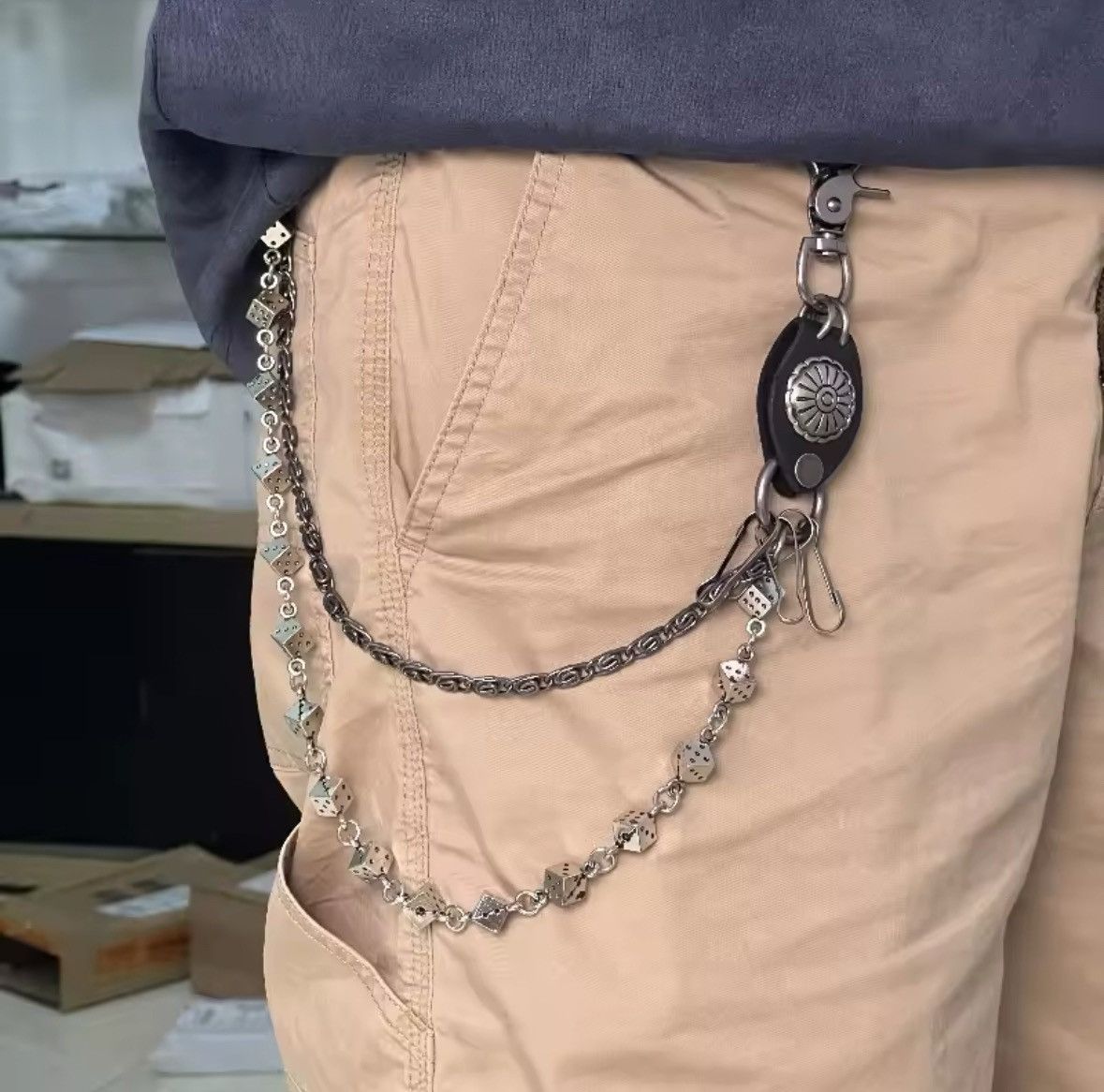 Other KeyChain Jean Biker Wallet Belts Chain Skull Charm Leather Size ONE SIZE - 2 Thumbnail