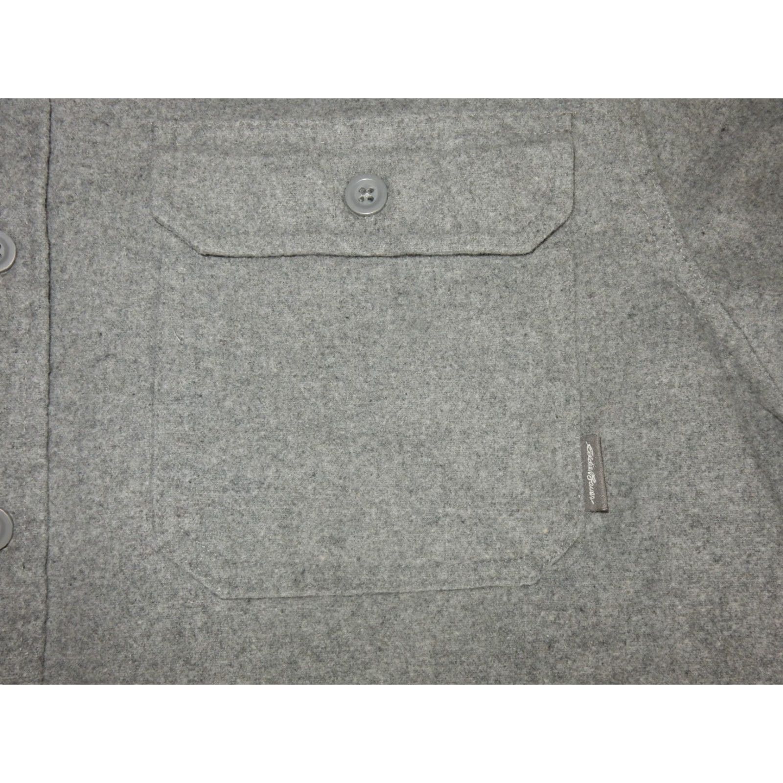 J.Crew Vintage Eddie Bauer Men's Chamois Button-Front Shirt Size Large Long Sleeve Gray Size US L / EU 52-54 / 3 - 3 Thumbnail