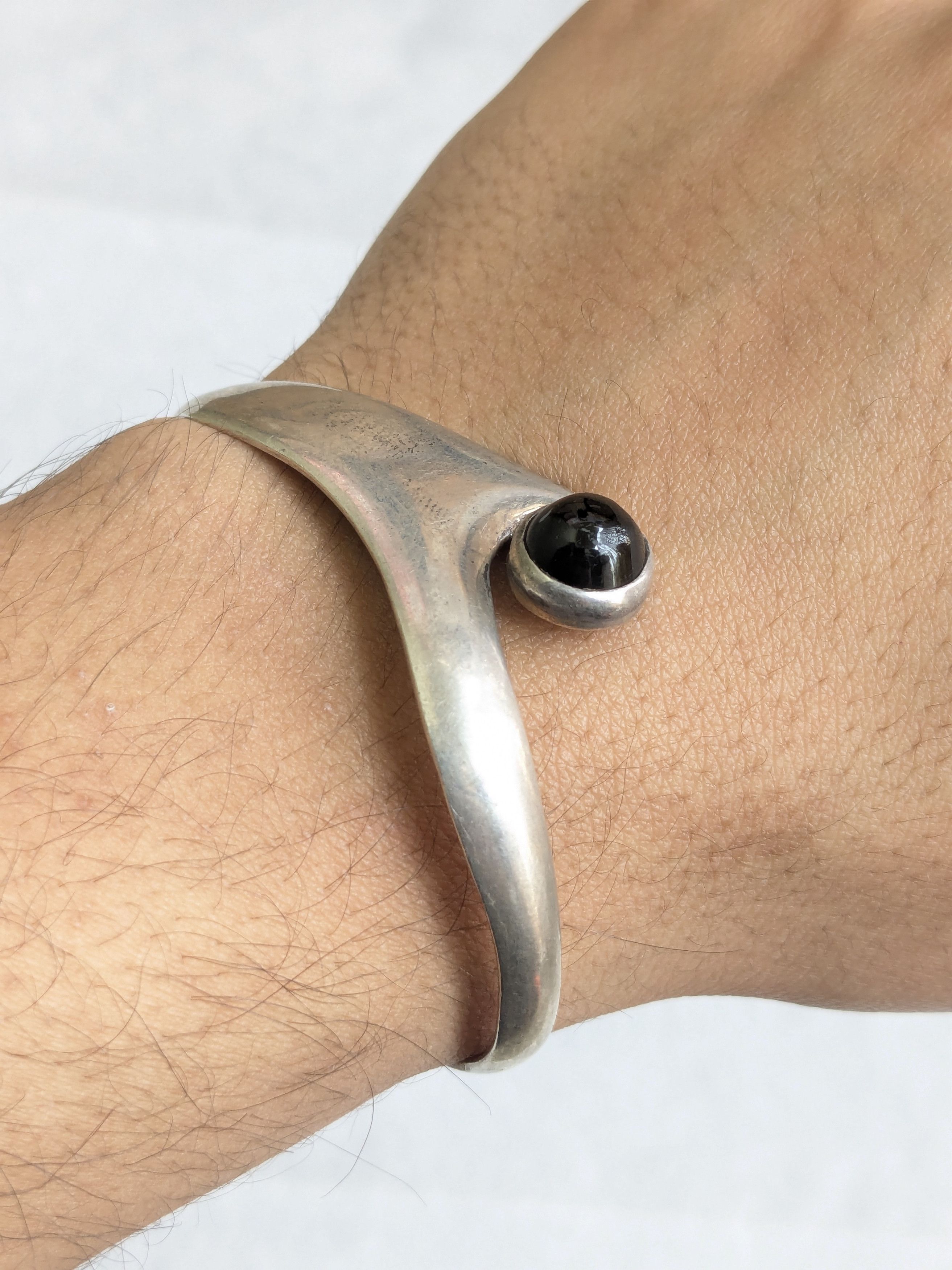Jewelry Vintage Sterling Silver Cuff Bracelet Taxco Mexico 6.5" Size ONE SIZE - 12 Thumbnail