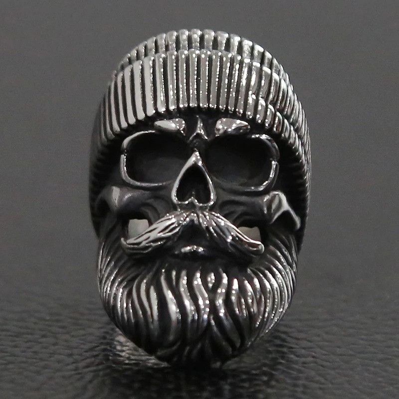 Vintage Big Beard Wear Hat Skull Ring Size ONE SIZE - 5 Thumbnail