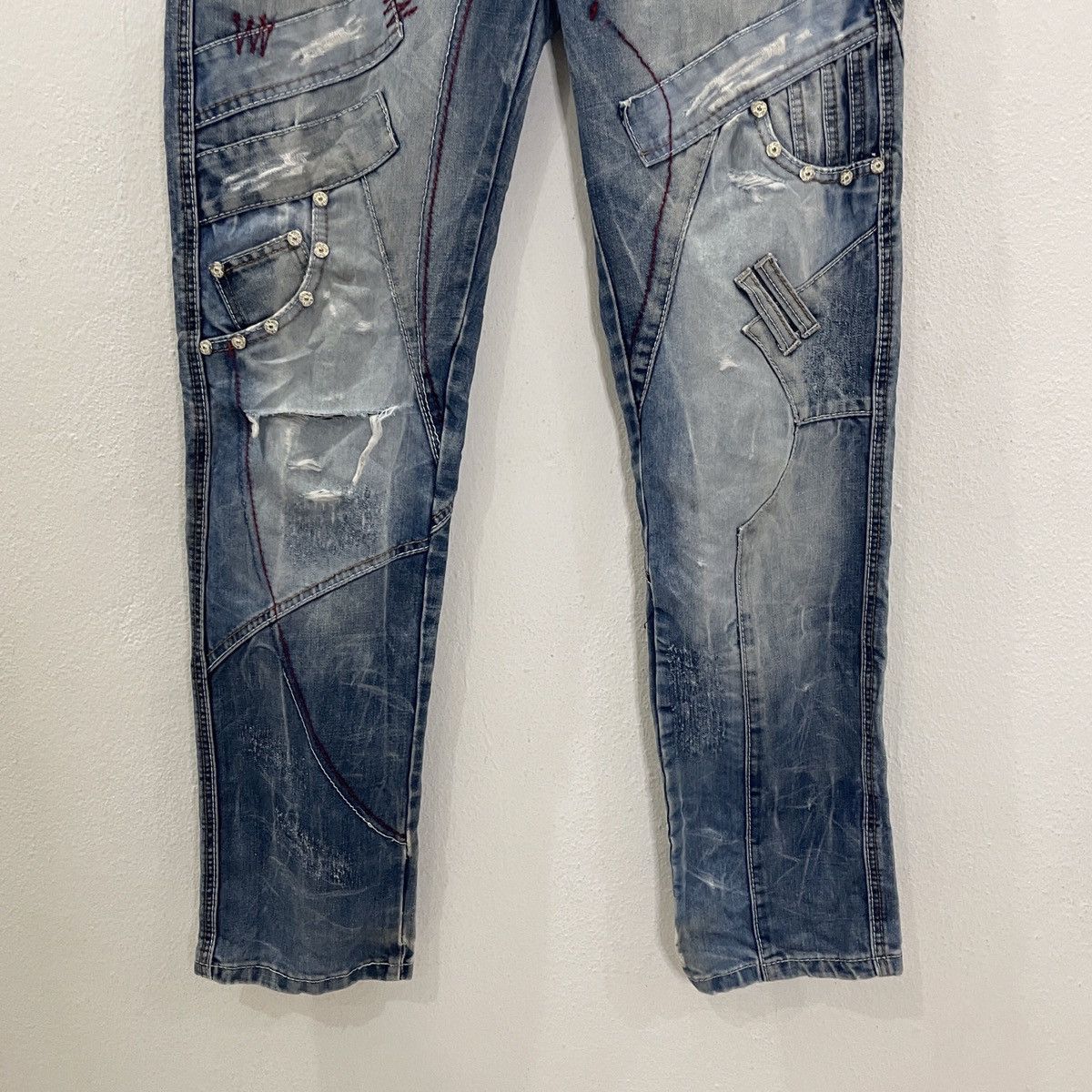 Seditionaries Vintage Cosmo Lupo Punk Style Distressed Denim Size US 33 - 4 Thumbnail