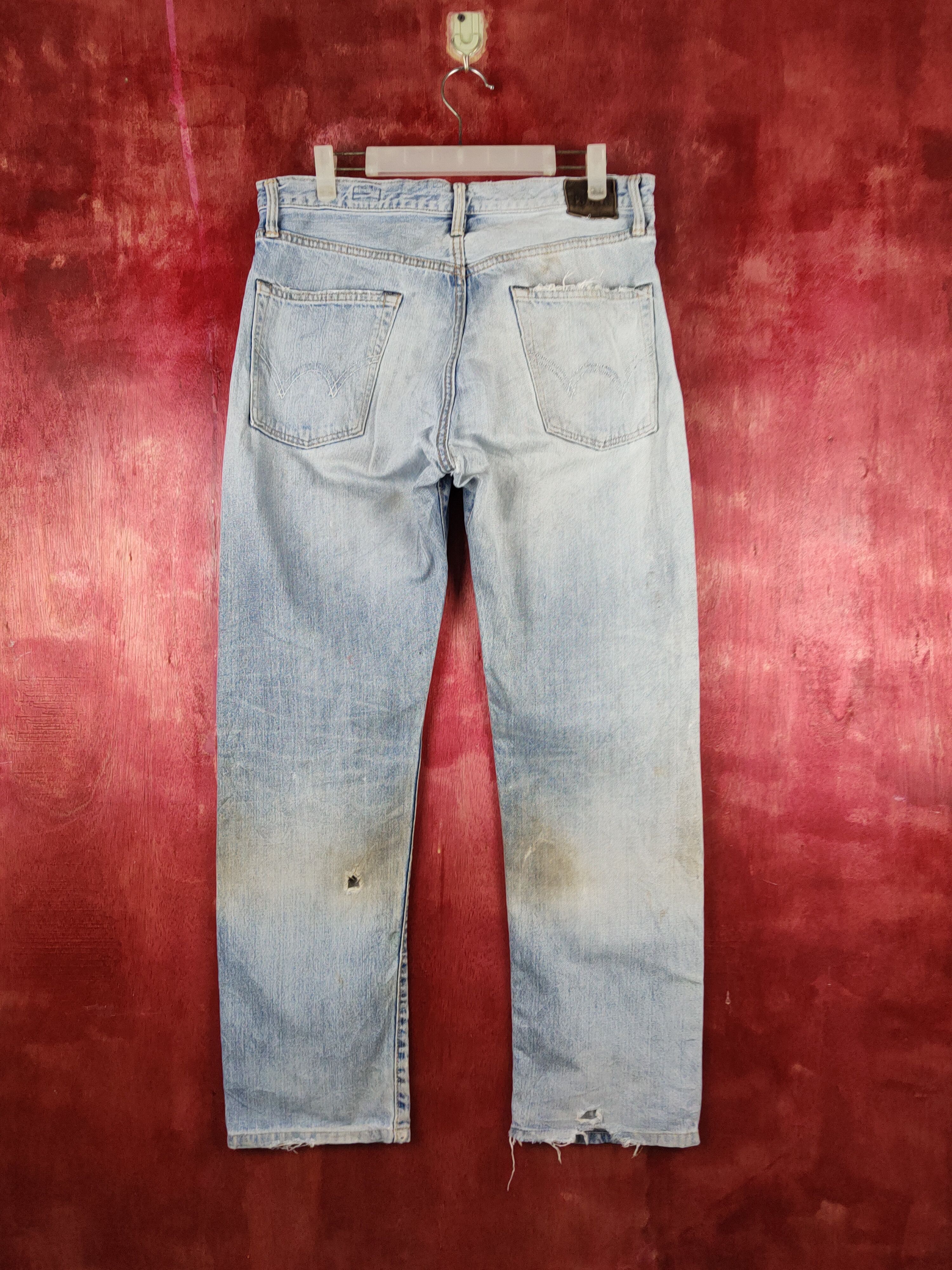 Edwin Edwin Blue Faded Distressed Ripped Jeans #S1636 Size US 31 - 8 Thumbnail