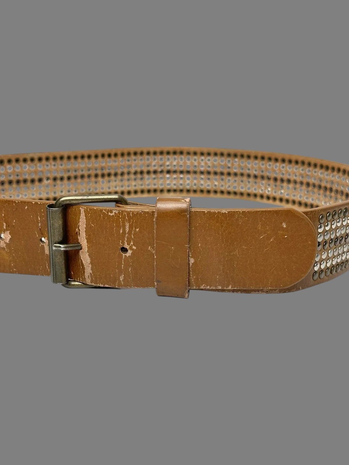Beauty Beast Vintage Brown Leather Belt Classic Italian Handmade Style Size ONE SIZE - 5 Thumbnail