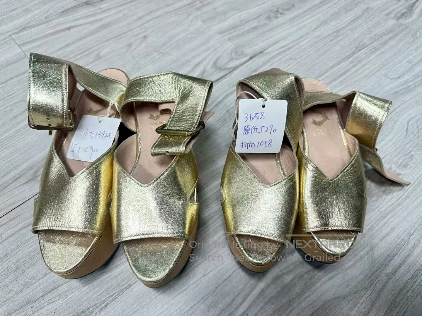 Vivienne Westwood Vivienne Westwood Gold Saturn Sandals. Size US 4.5 / IT 34.5 - 1 Thumbnail