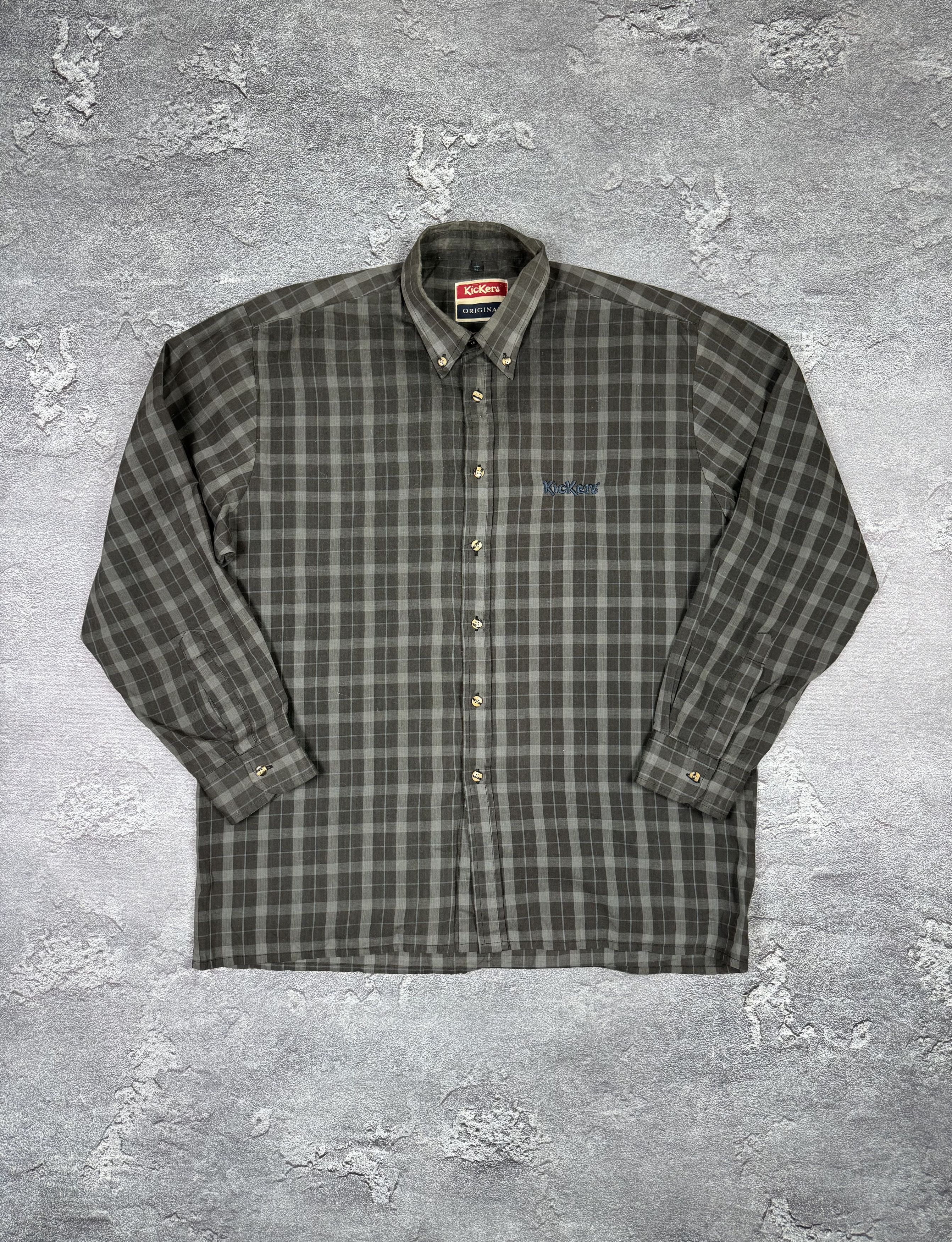 If Six Was Nine Kickers VTG Plaid 90s Shirt Button Size L Y2K Retro Size US XL / EU 56 / 4 - 1 Thumbnail