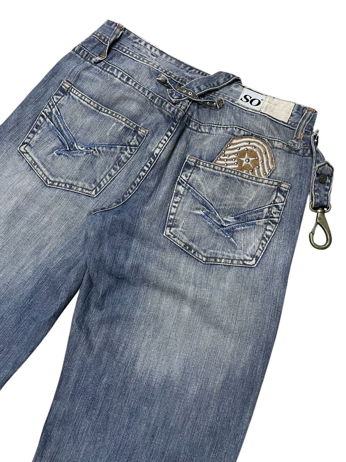 Hysteric Glamour Taverniti 🪝 Hooks Embellished Patched Baggy Loose Jeans Size US 31 - 15 Thumbnail