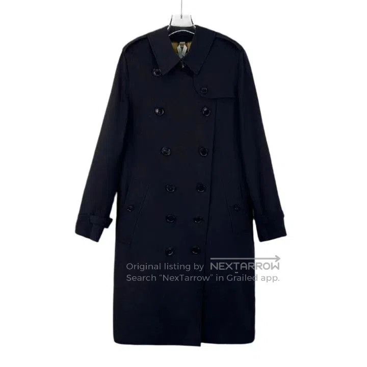 Burberry Burberry Black Cotton Trench Coat XS. Size US XS / EU 42 / 0 - 1 Thumbnail