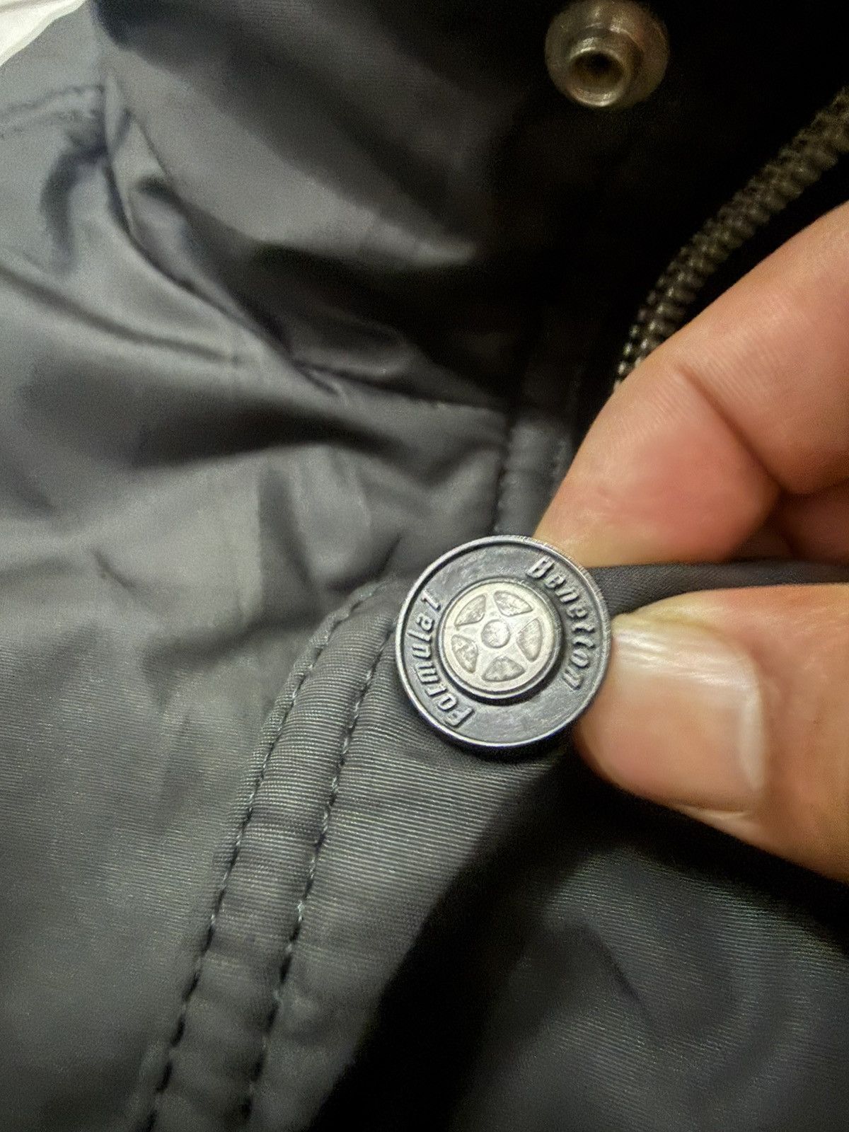 United Colors Of Benetton 90’s UCOB Big Logo Bomber Distress Jacket Size US M / EU 48-50 / 2 - 7 Thumbnail