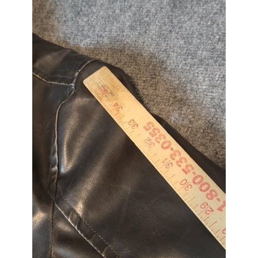 Levi's Vintage Levis Mens Y2K Dark Brown Pleather Biker Jacket Sz M Size US M / EU 48-50 / 2 - 9 Thumbnail
