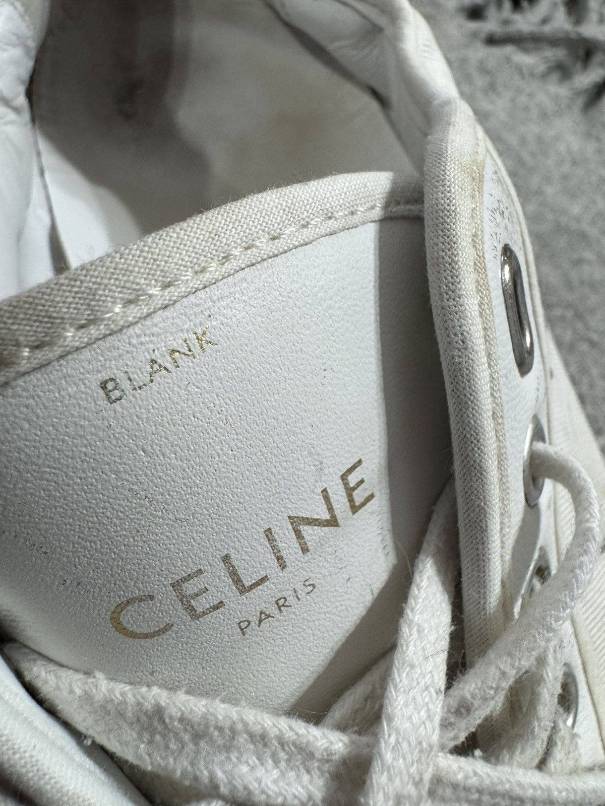 Celine Celine Paris Blank Toe Cap Low Top Sneakers white crystals40 Size US 10 / IT 40 - 11 Thumbnail