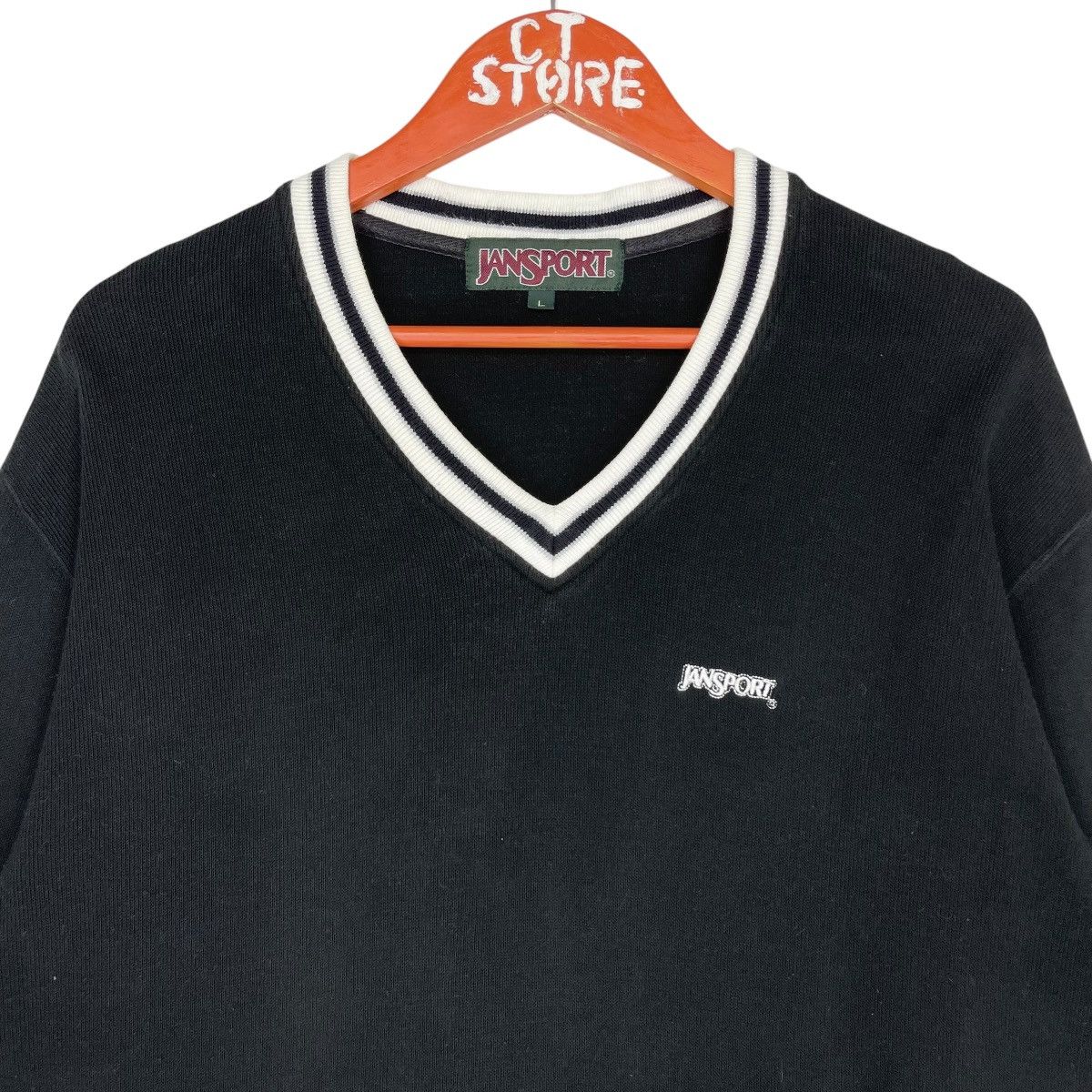 Jansport × Vintage Jansport V Neck Sweatshirt Size M/L Size US M / EU 48-50 / 2 - 3 Thumbnail